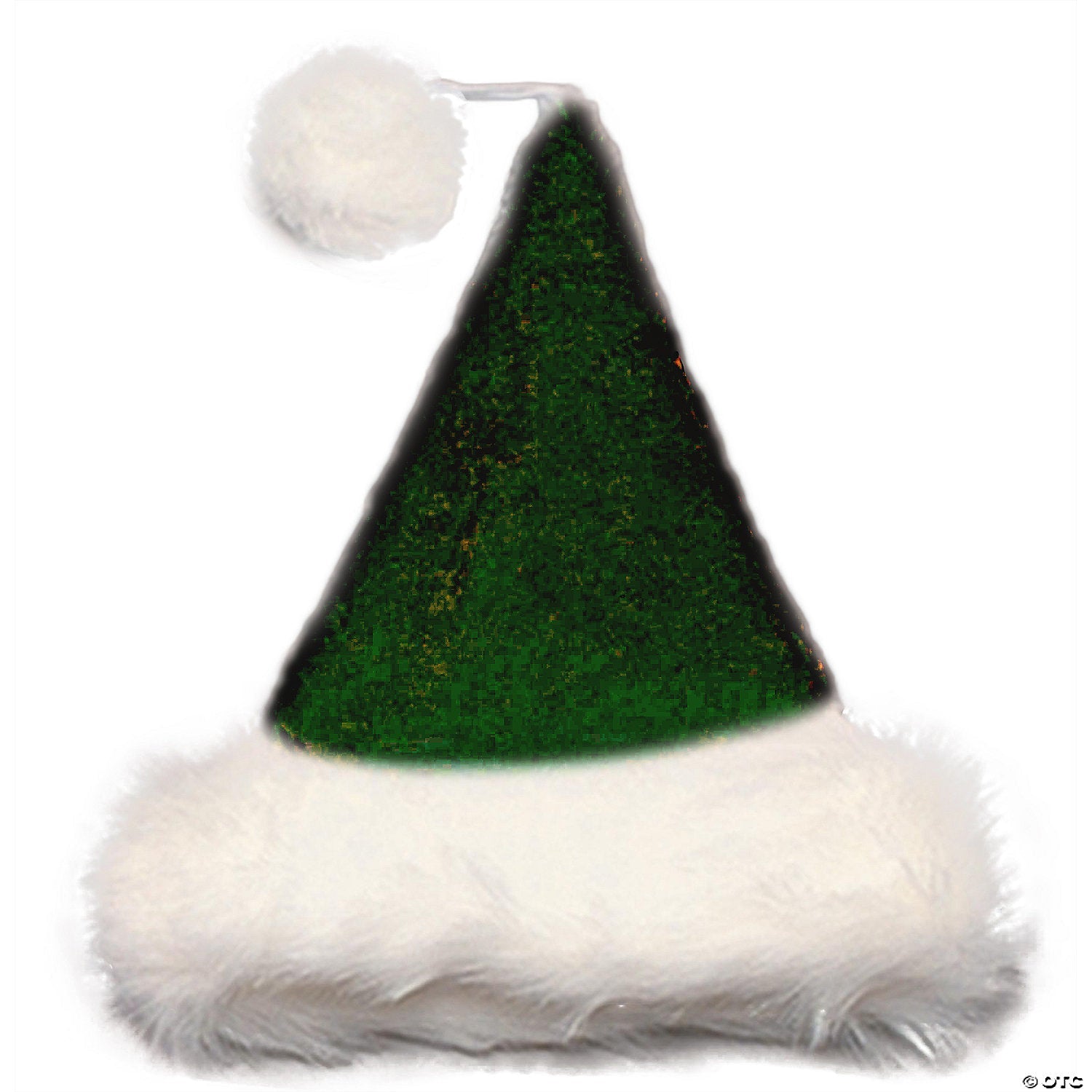 Plush Velvet Santa Hat - Green