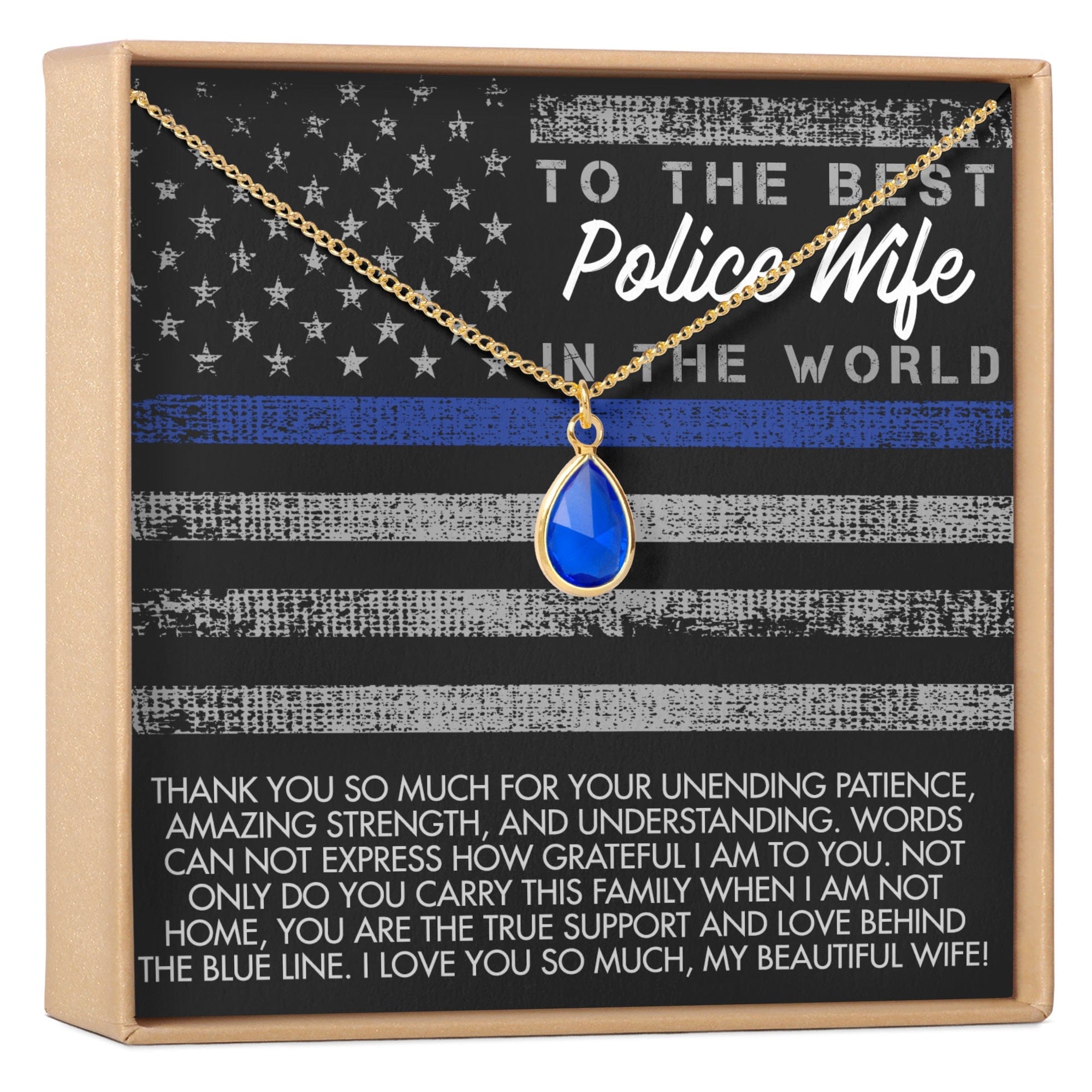 POLICE WIFE GEMSTONE NECKLACE