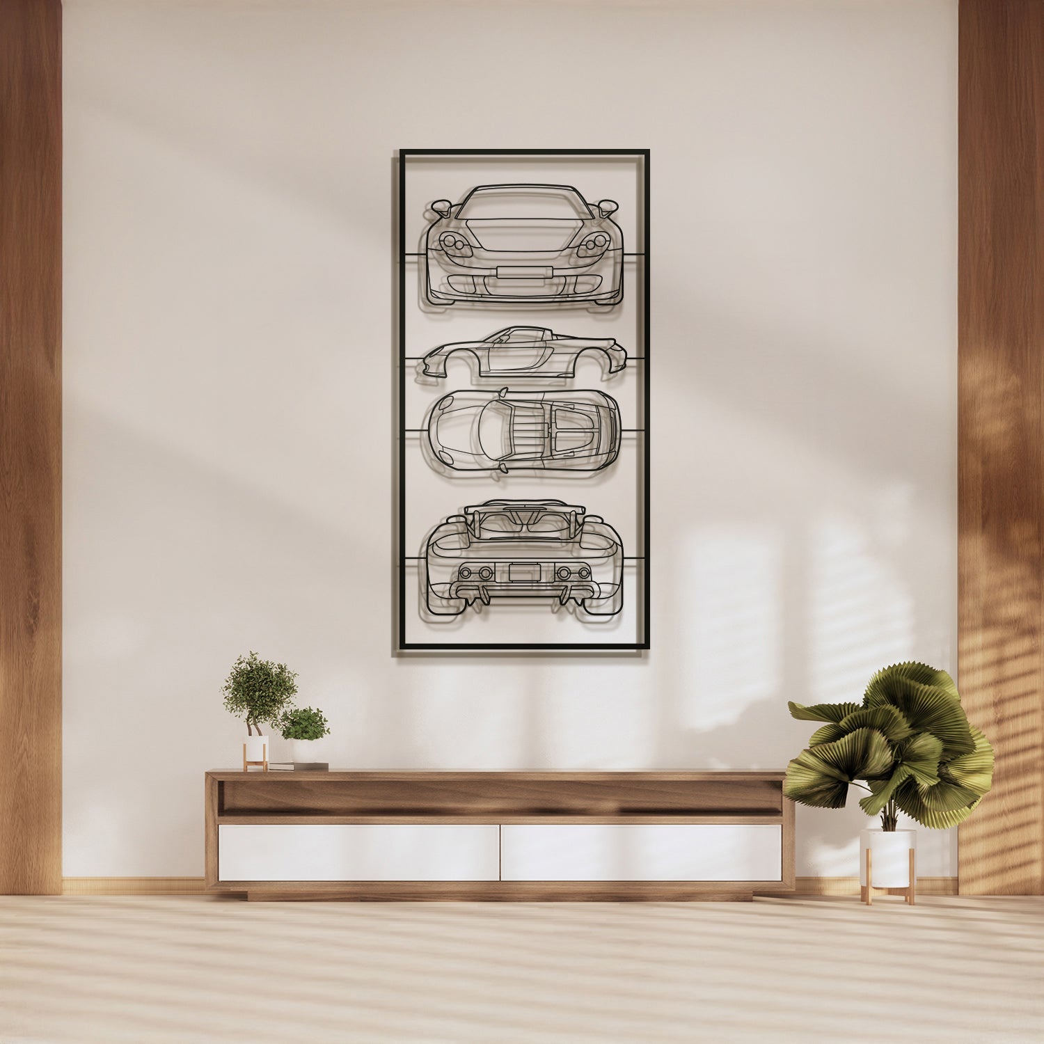 2003 Carrera GT Quad Profile Metal Frame Silhouette - MT1459