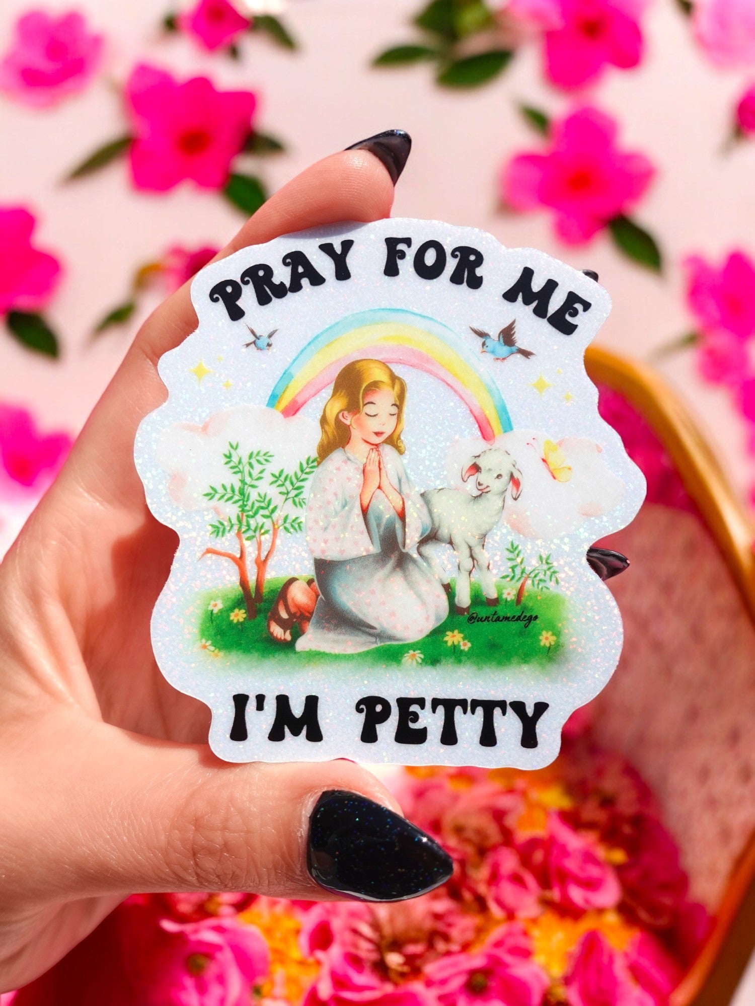 Pray For Me I&amp;#39;m Petty Sticker