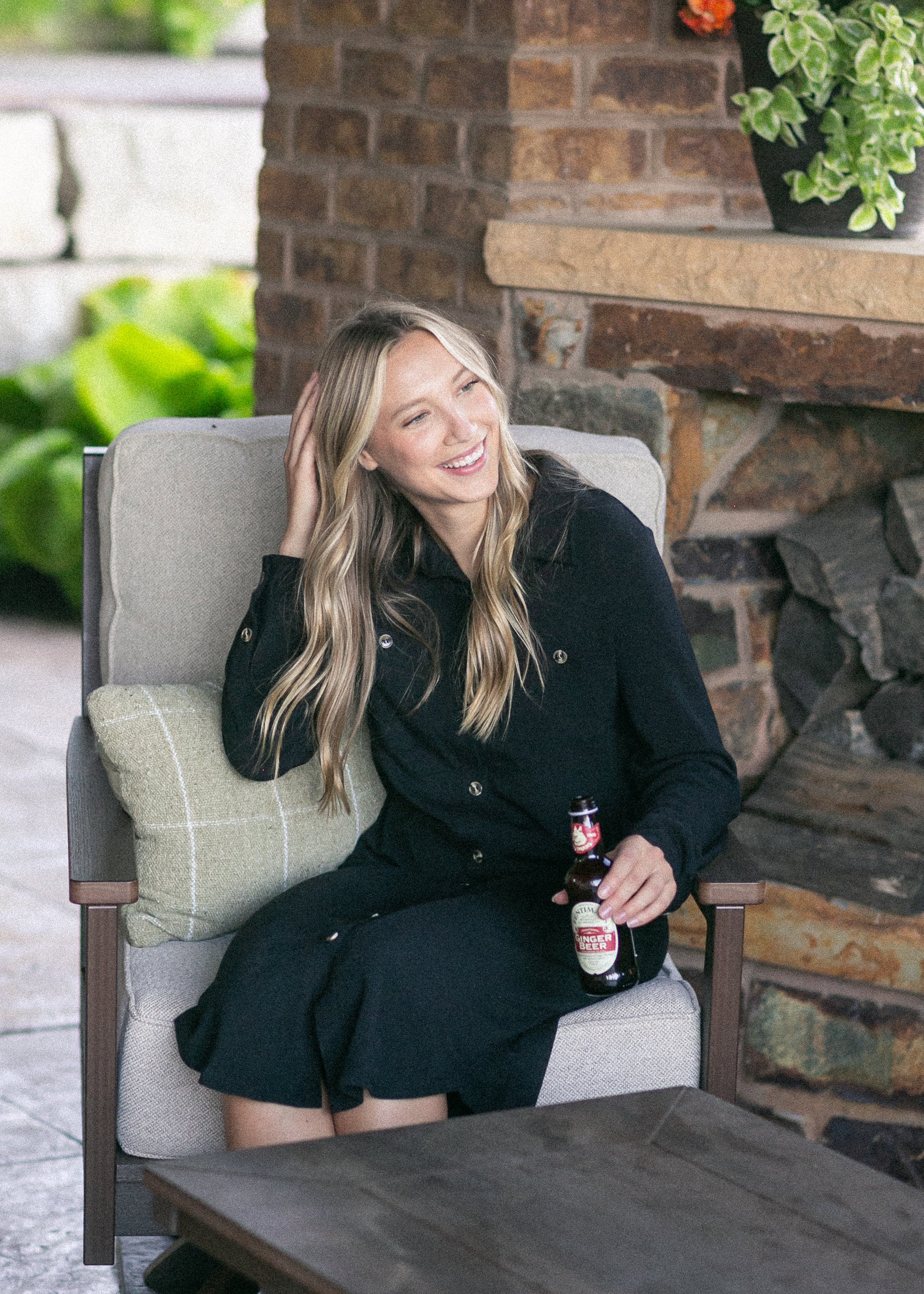 Teagan Black Ultra Soft Shirt Dress