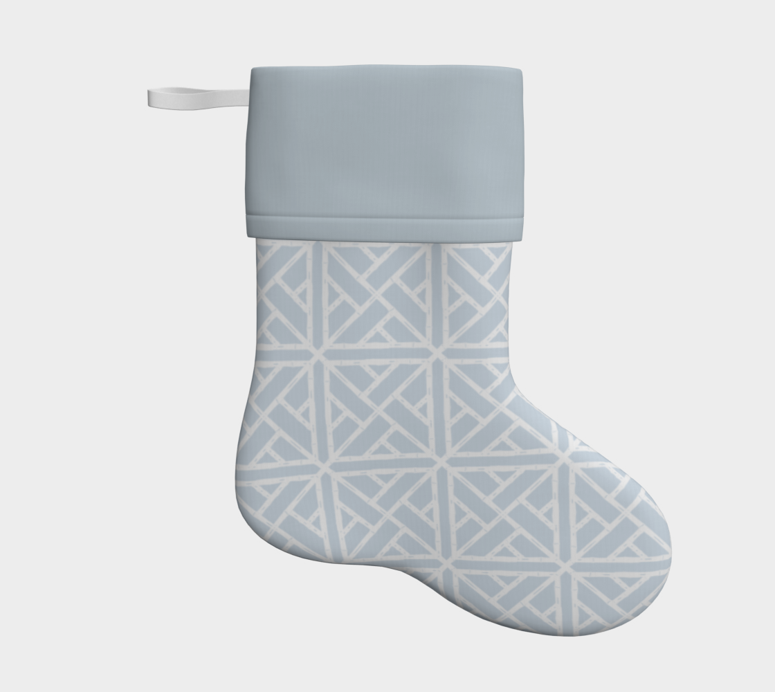 Blue Bamboo Lattice Stocking | Chapple Chandler X Nicole Speake