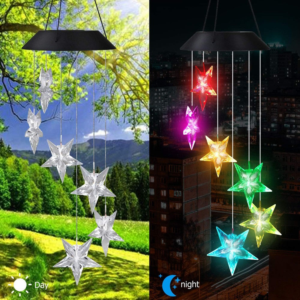LED Color-Changing Solar Power Ball Wind Chime
