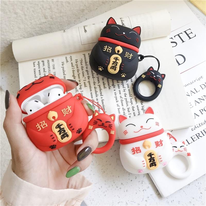 Lovely Lucky Cat Airpods Case