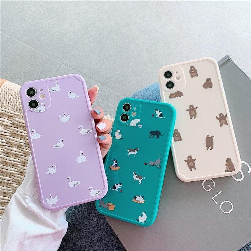 Cute Cartoon Animals iPhone Case