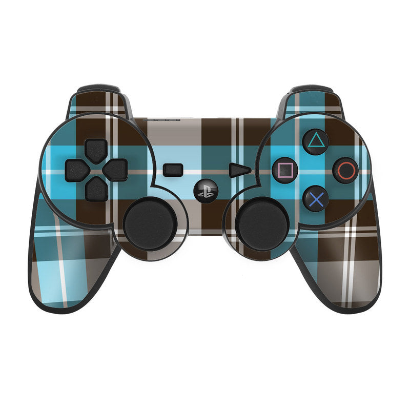 Turquoise Plaid - Sony PS3 Controller Skin