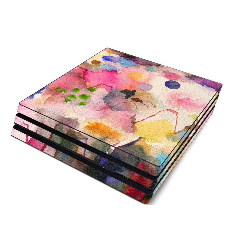 Watercolor Mountains - Sony PS4 Pro Skin