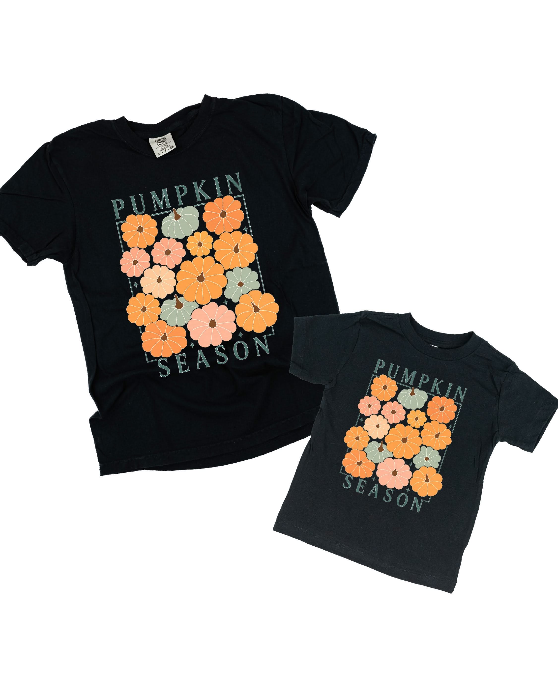 Pumpkin Season - Set of 2 Black Coordinating Tees