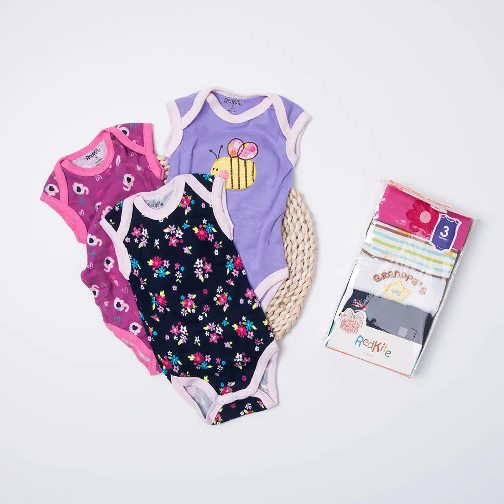 Style Loft Collection BabyStyle Roux &amp;amp; Fils 5-Pack Cotton Baby Bodysuits