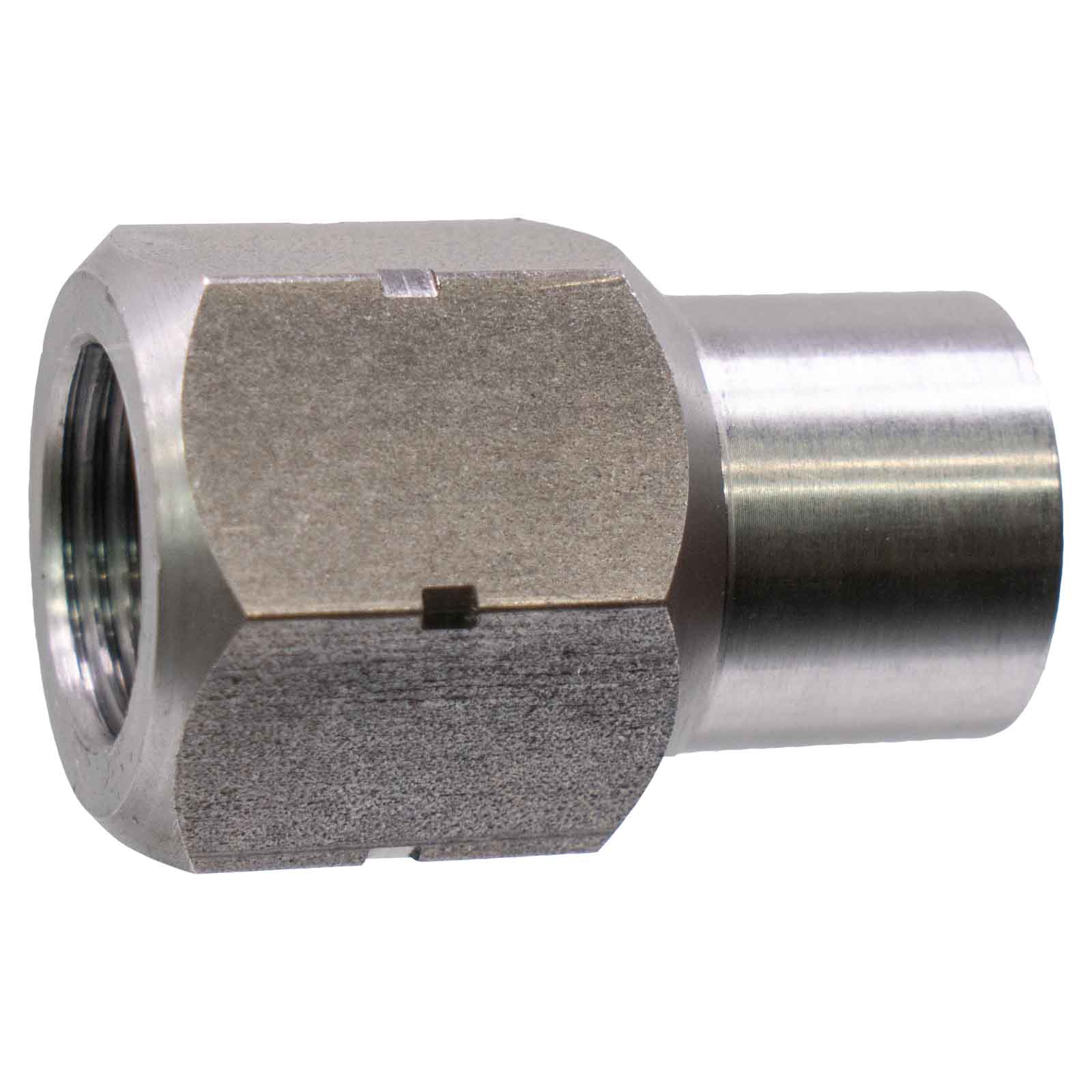 3/4&quot;-16 Left Hand HEX Tube Adapter, 1&quot; Tube ID