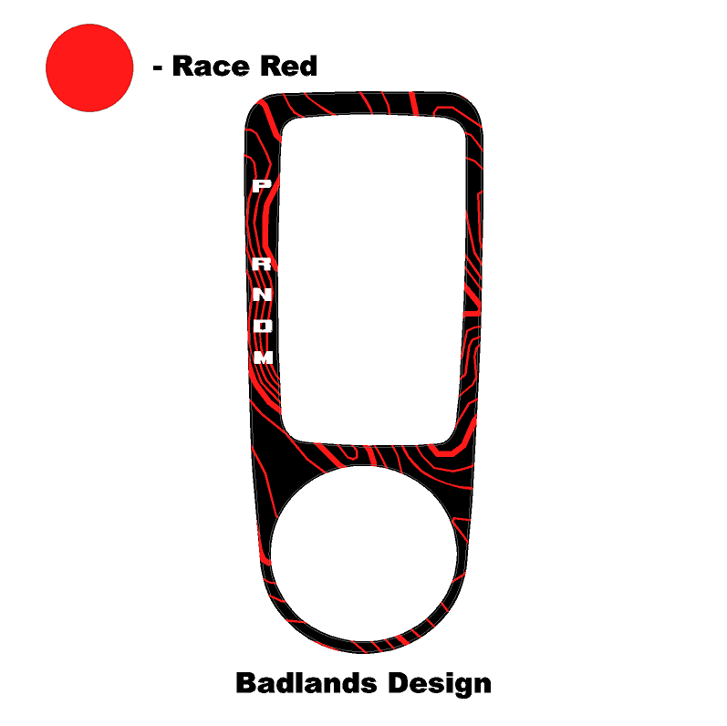 Topo Automatic Shifter Overlay (Printed Series) - 2021+ Bronco Automatic