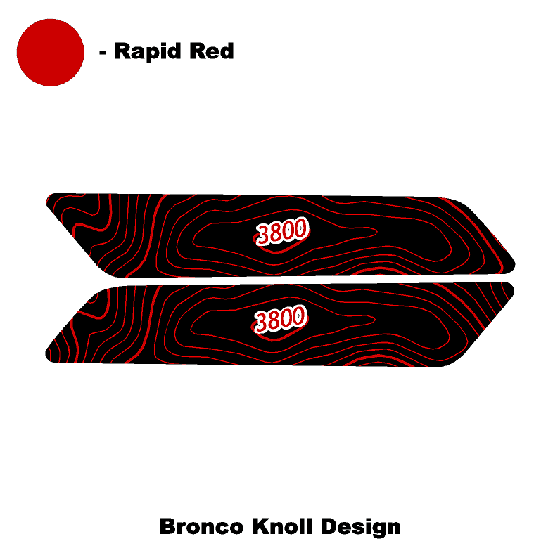 Topo Interior Rear Door Grab Handle Overlay Kit (Printed Series) - 2021+ Bronco 4 Door