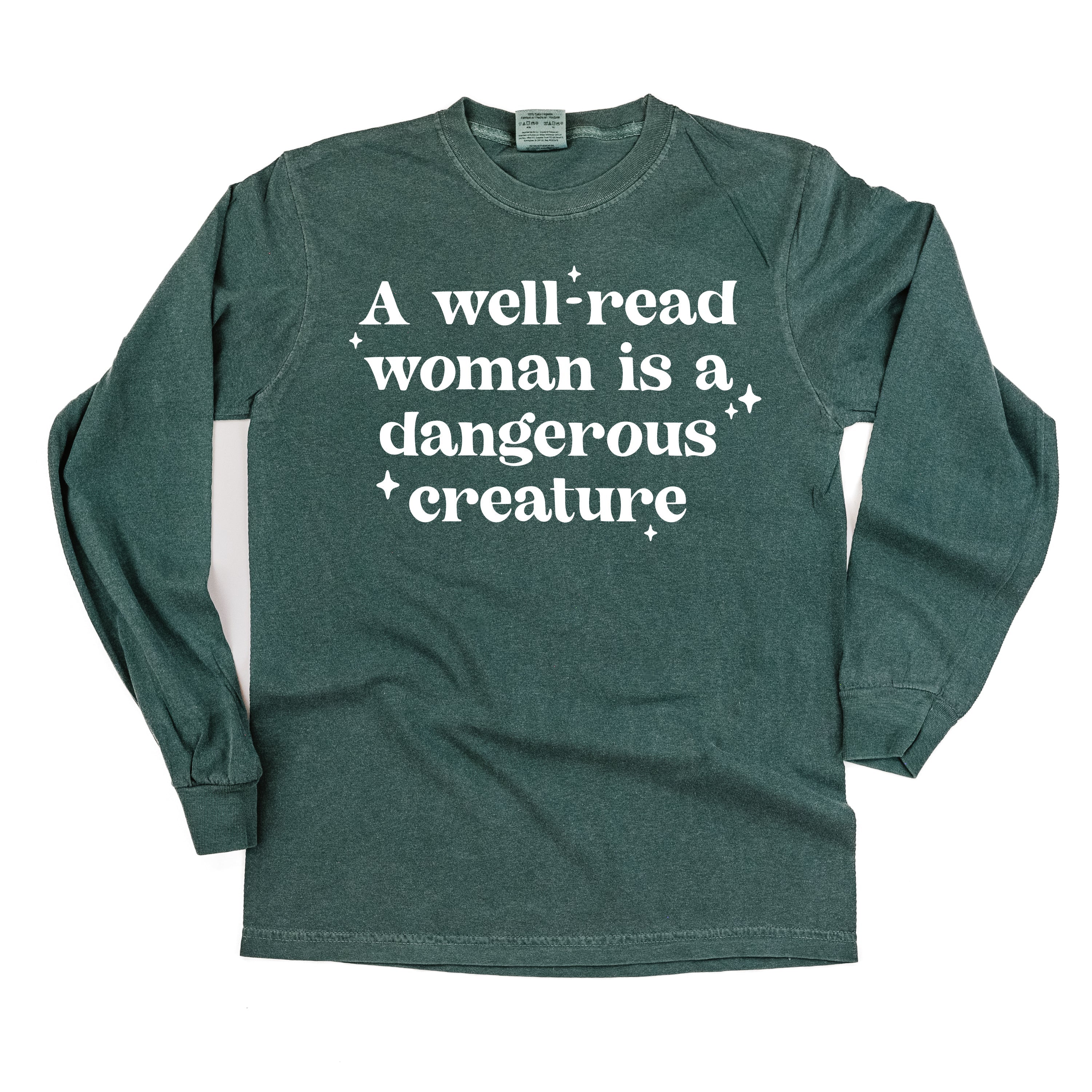 A Well-Read Woman Is A Dangerous Creature - Long Sleeve Comfort Colors Tee
