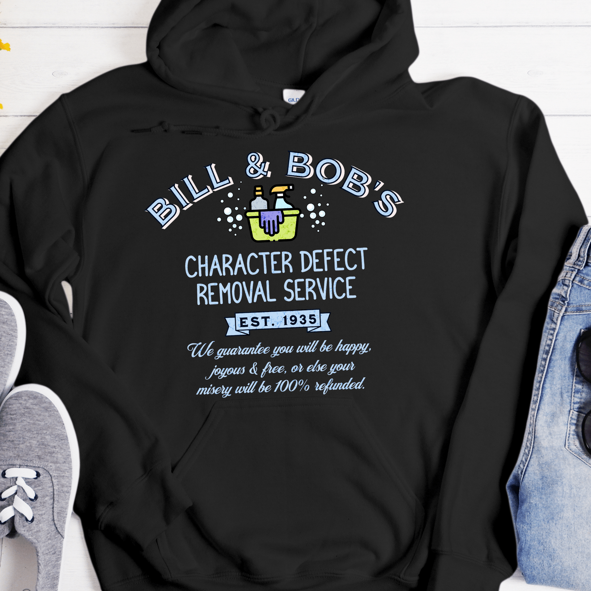 Recovery Hoodie | Inspiring Sobriety | Bill &amp;amp; Bob&amp;#39;s Character Defect Removal Service