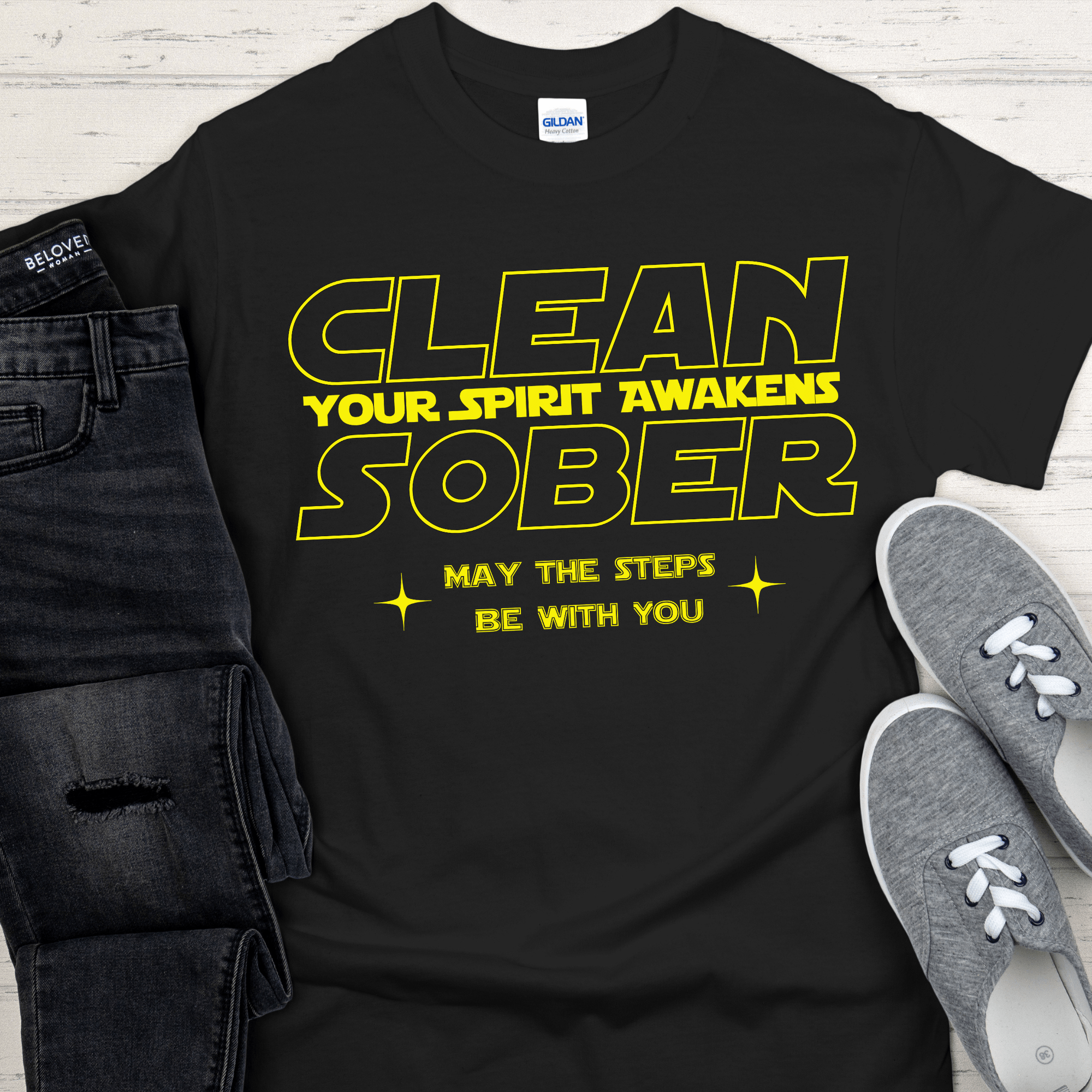 Recovery T-Shirt | Inspiring Sobriety |  Clean &amp;amp; Sober - Your Spirit Awakens