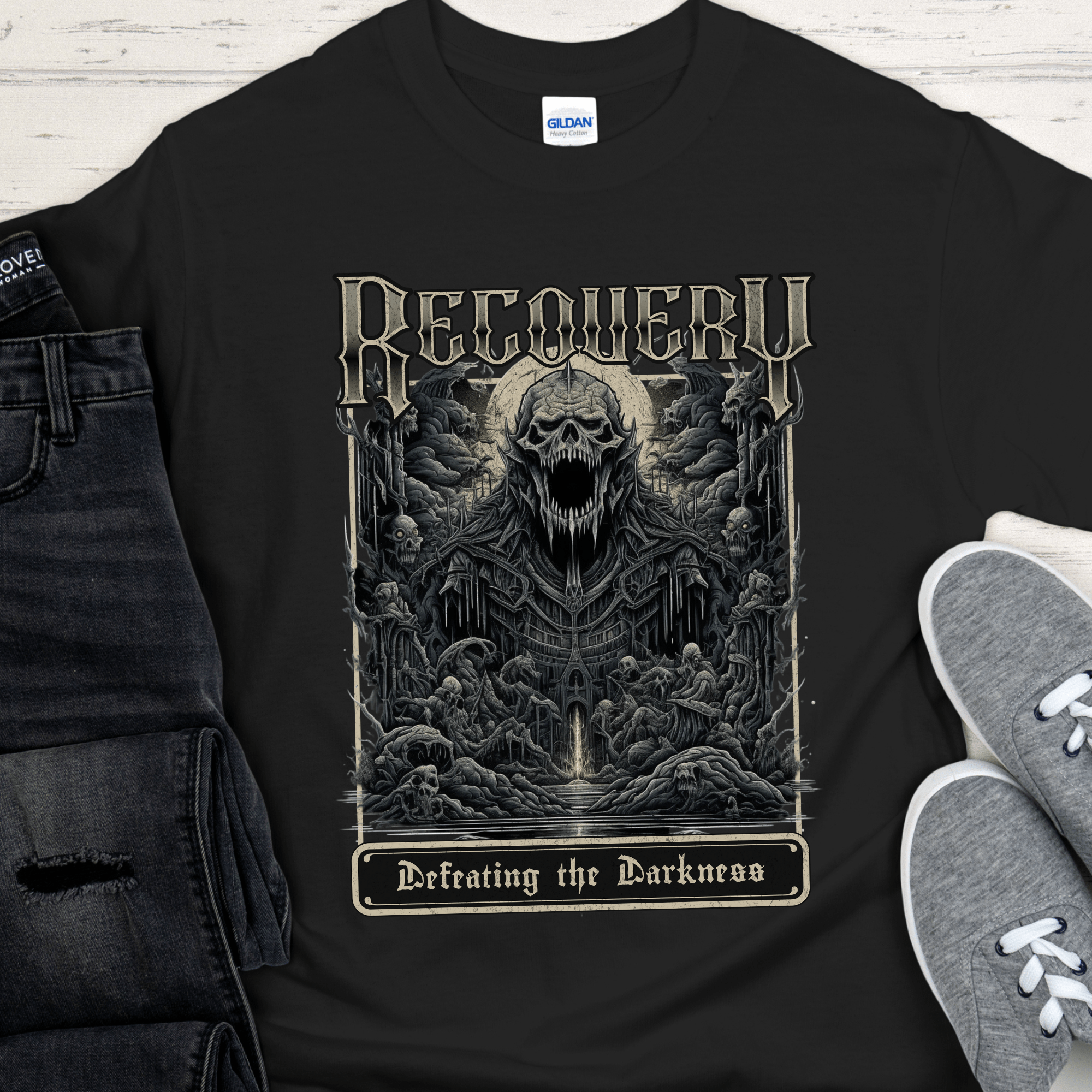 Recovery T-Shirt | Inspiring Sobriety |  Defeating The Darkness