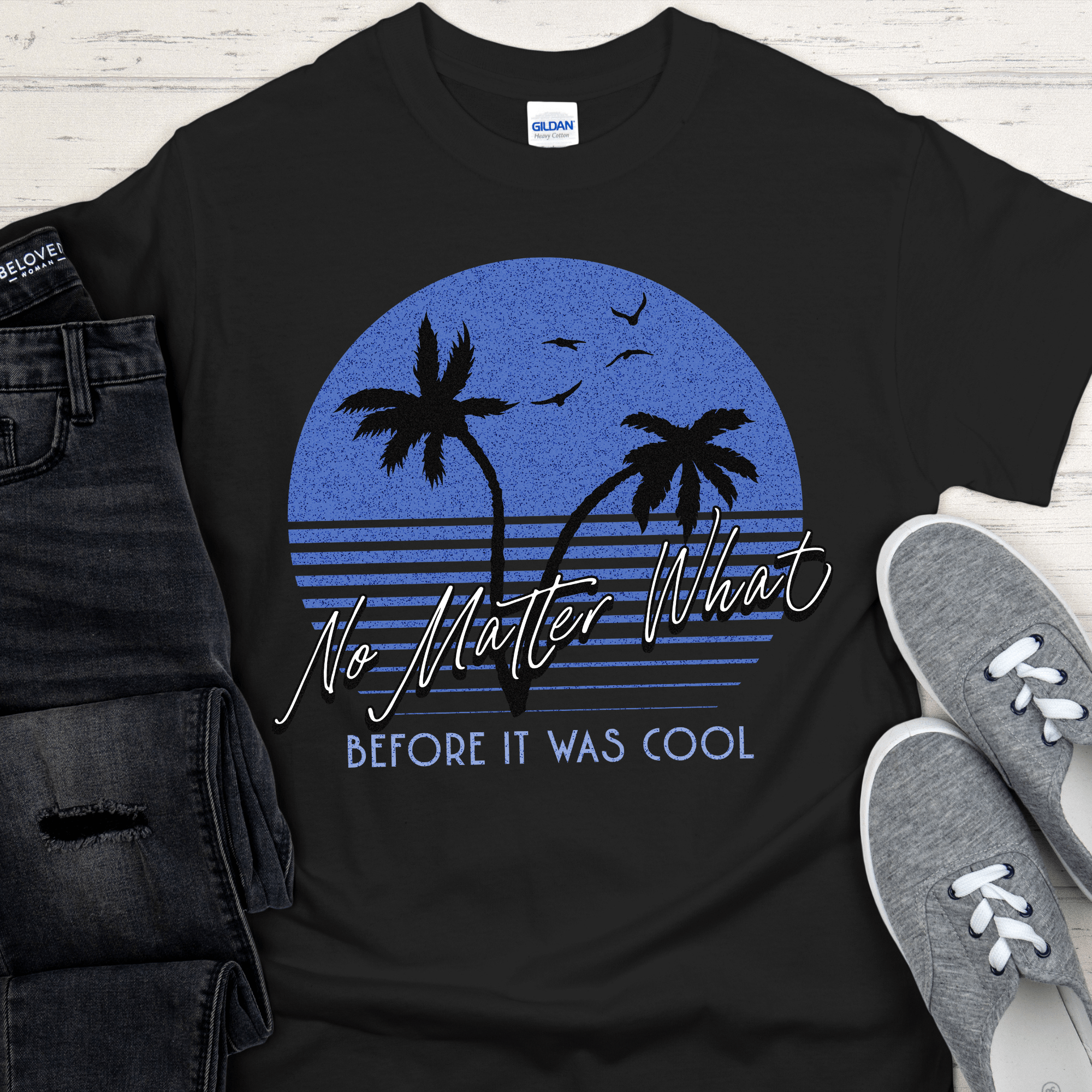 Recovery T-Shirt | Inspiring Sobriety |  No Matter What Before It Was Cool (Sunset)