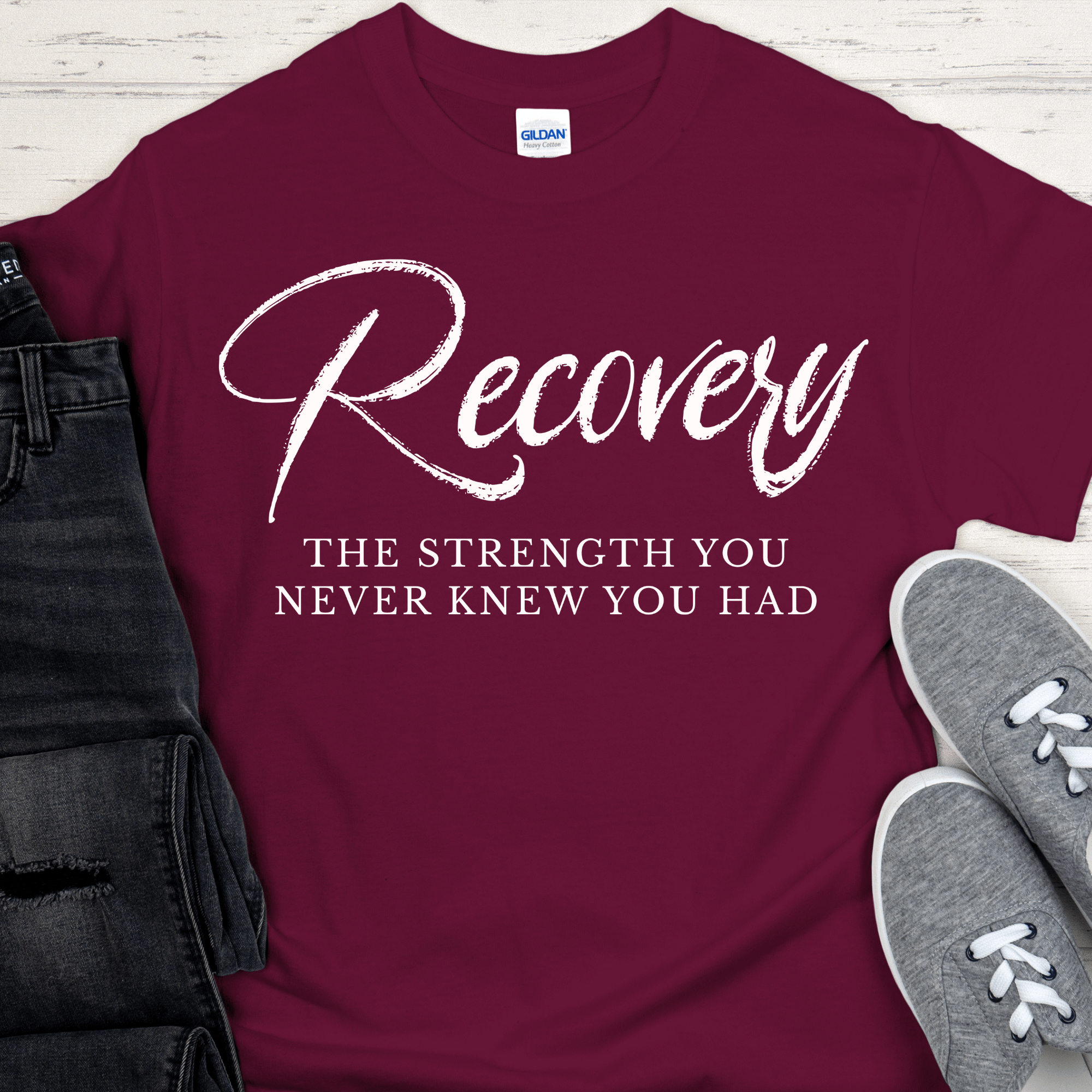 Recovery T-Shirt | Inspiring Sobriety |  Recovery The Strength You Never Knew You Had