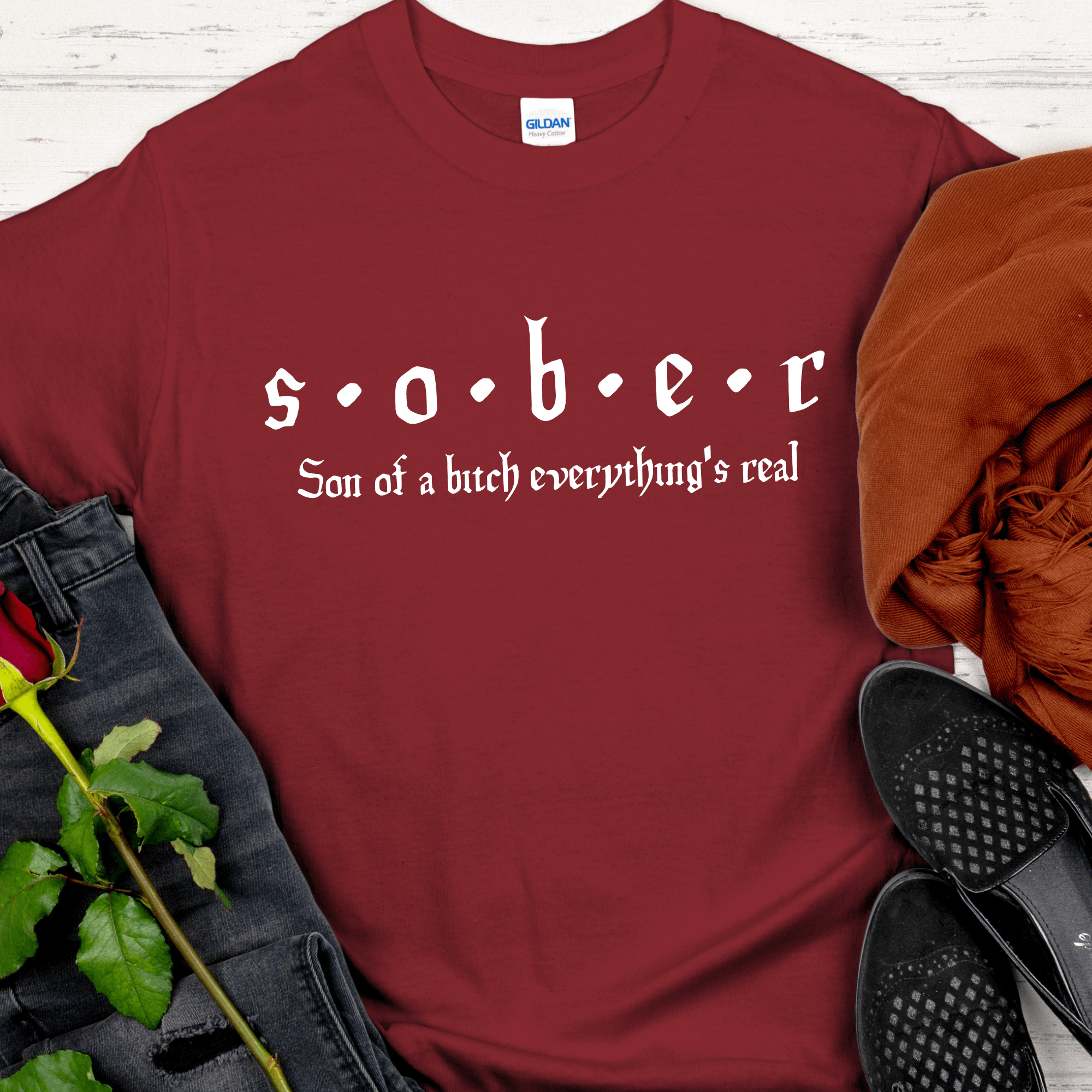 Recovery T-Shirt | Inspiring Sobriety |  S.O.B.E.R.