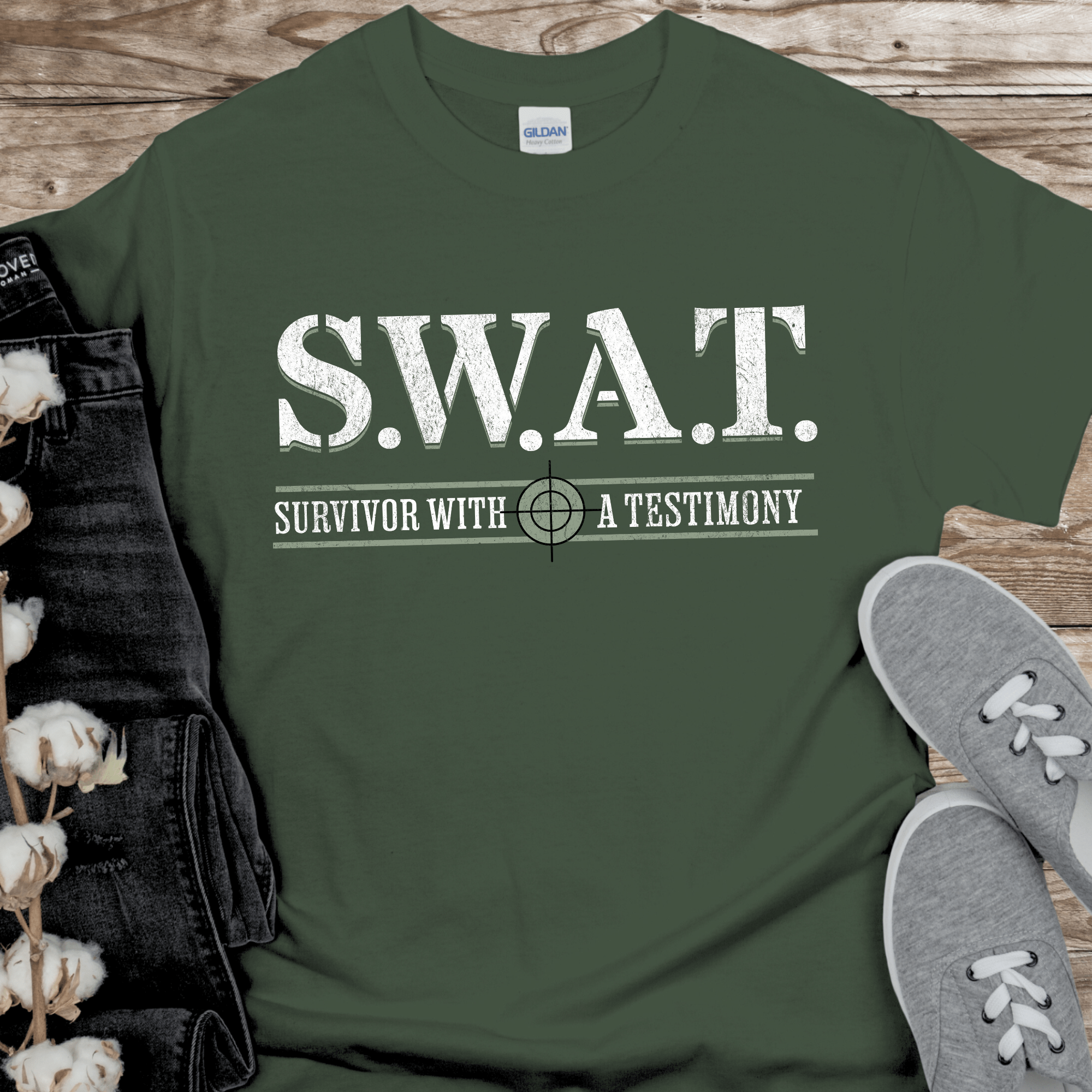 Recovery T-Shirt | Inspiring Sobriety | S.W.A.T. - Survivor With a Testimony