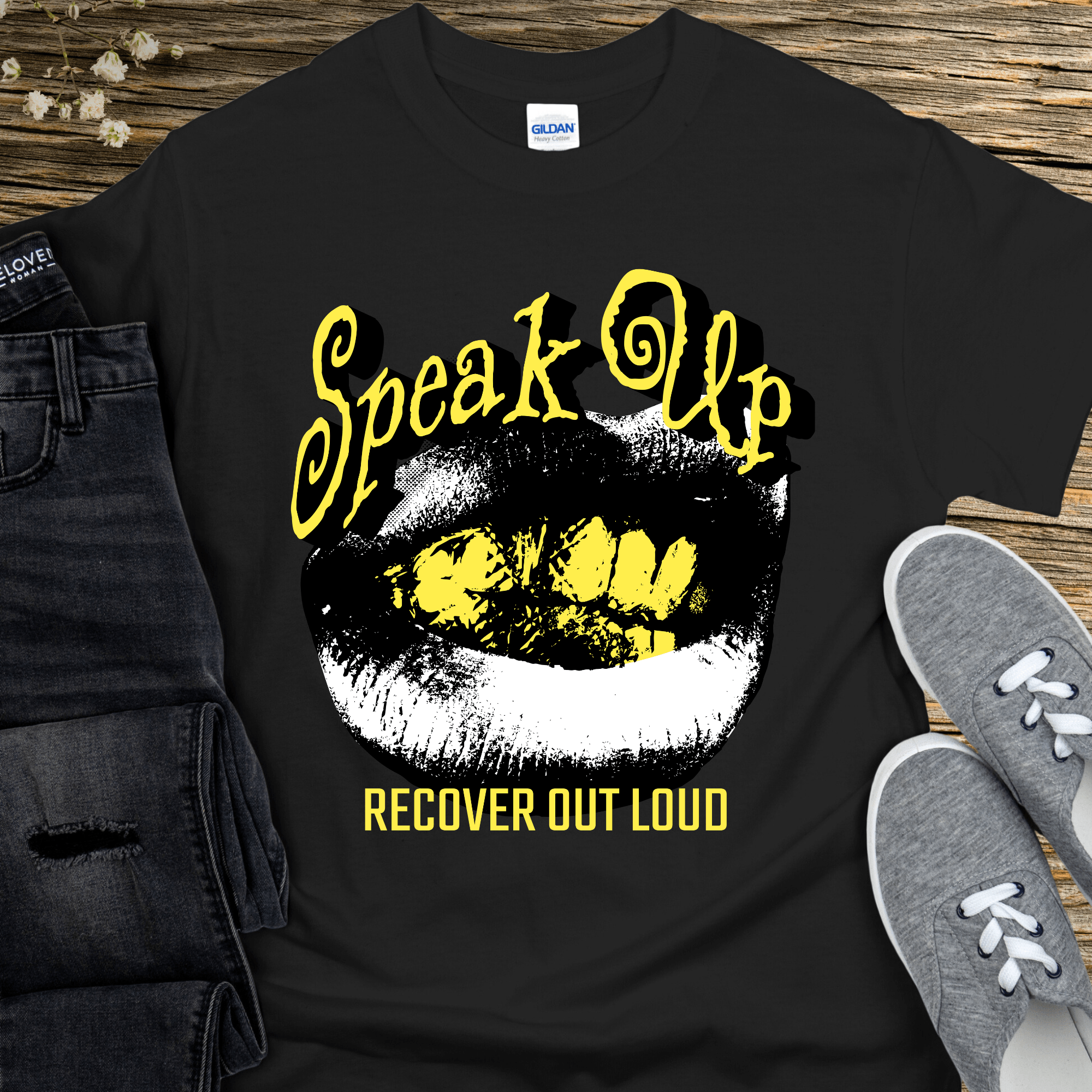 Recovery T-Shirt | Inspiring Sobriety |  Speak Up, Recover Out Loud