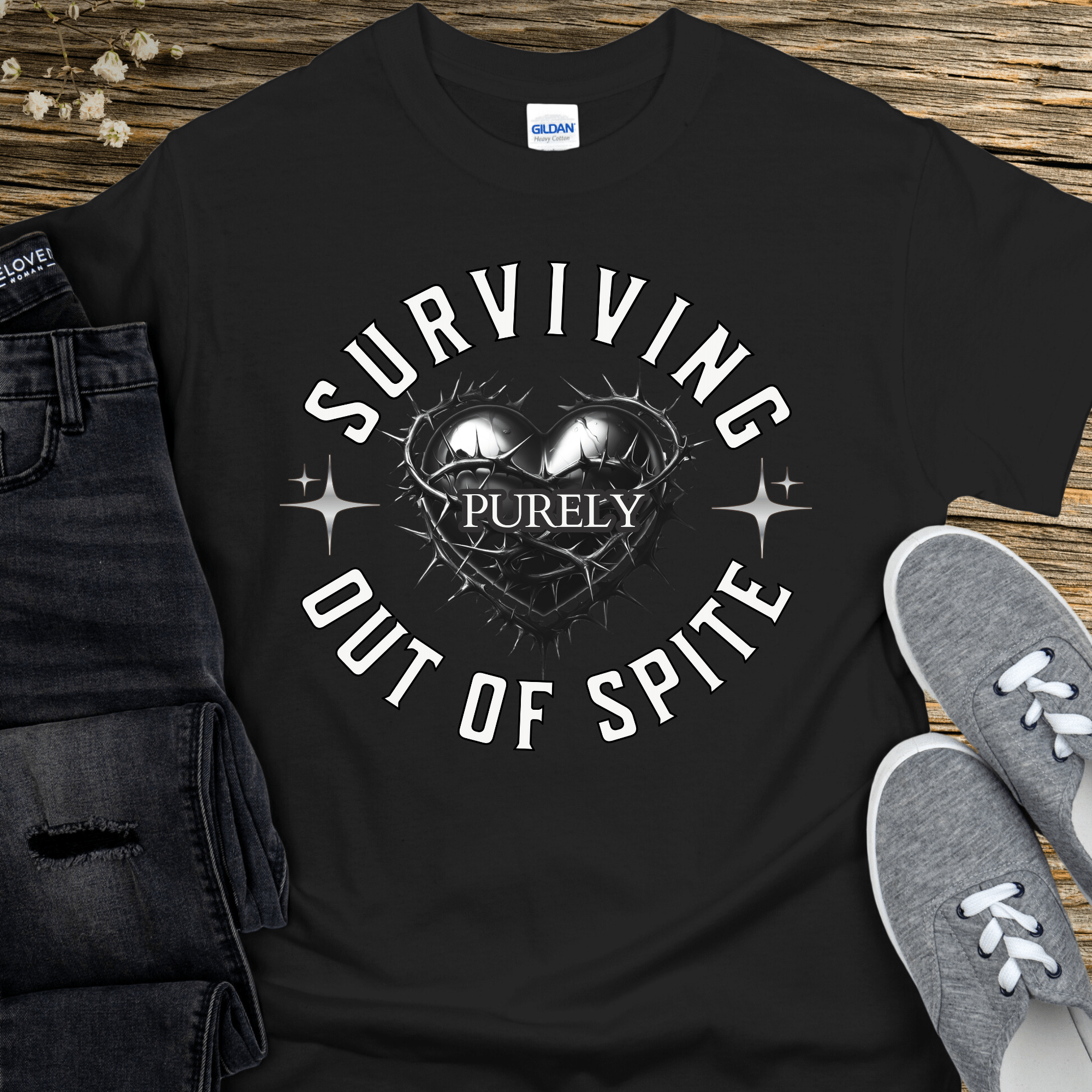 Recovery T-Shirt | Inspiring Sobriety |  Surviving Purely Out of Spite
