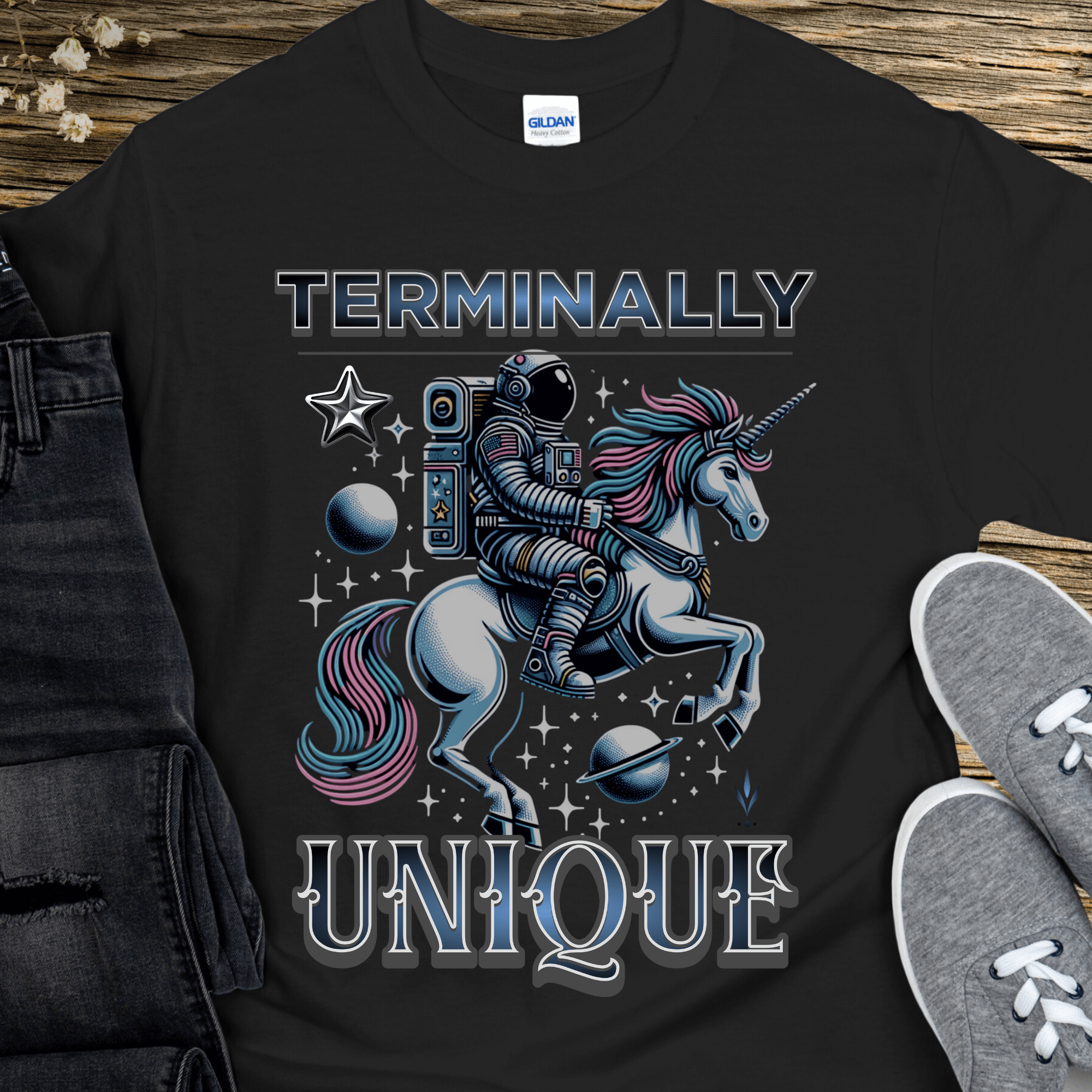 Recovery T-Shirt | Inspiring Sobriety |  Terminally Unique Space Unicorn