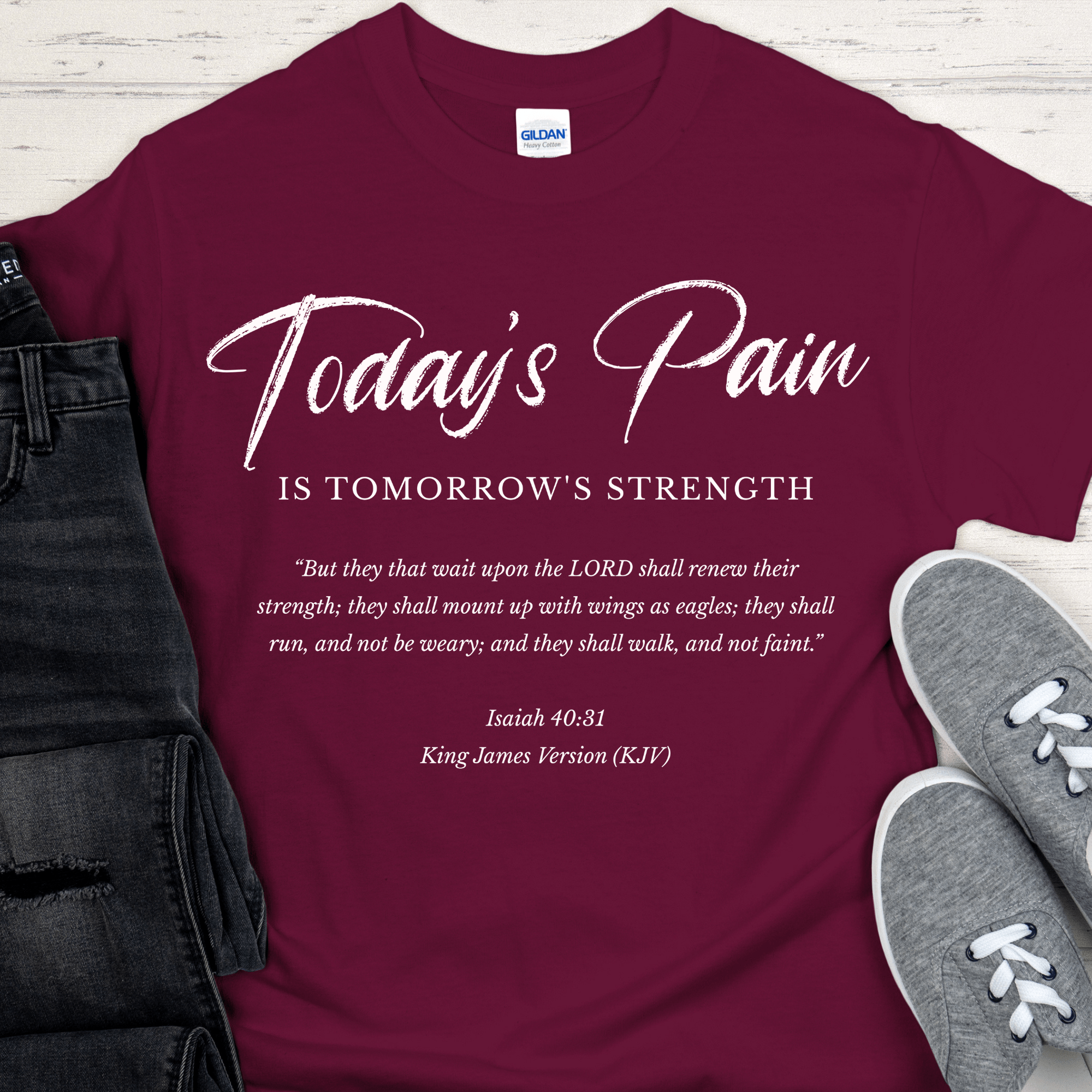 Recovery T-Shirt | Inspiring Sobriety |  Today&amp;#39;s Pain Is Tomorrow&amp;#39;s Strength