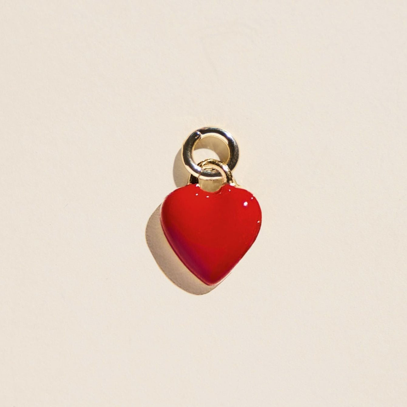 Red Enamel Heart Charm