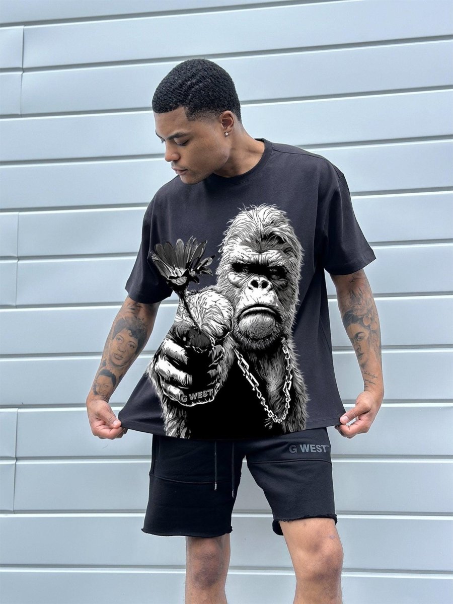 G West Mens Regular Fit Big Mam Front Graphic T Shirt : Gwpbast5052 - 3 Colors