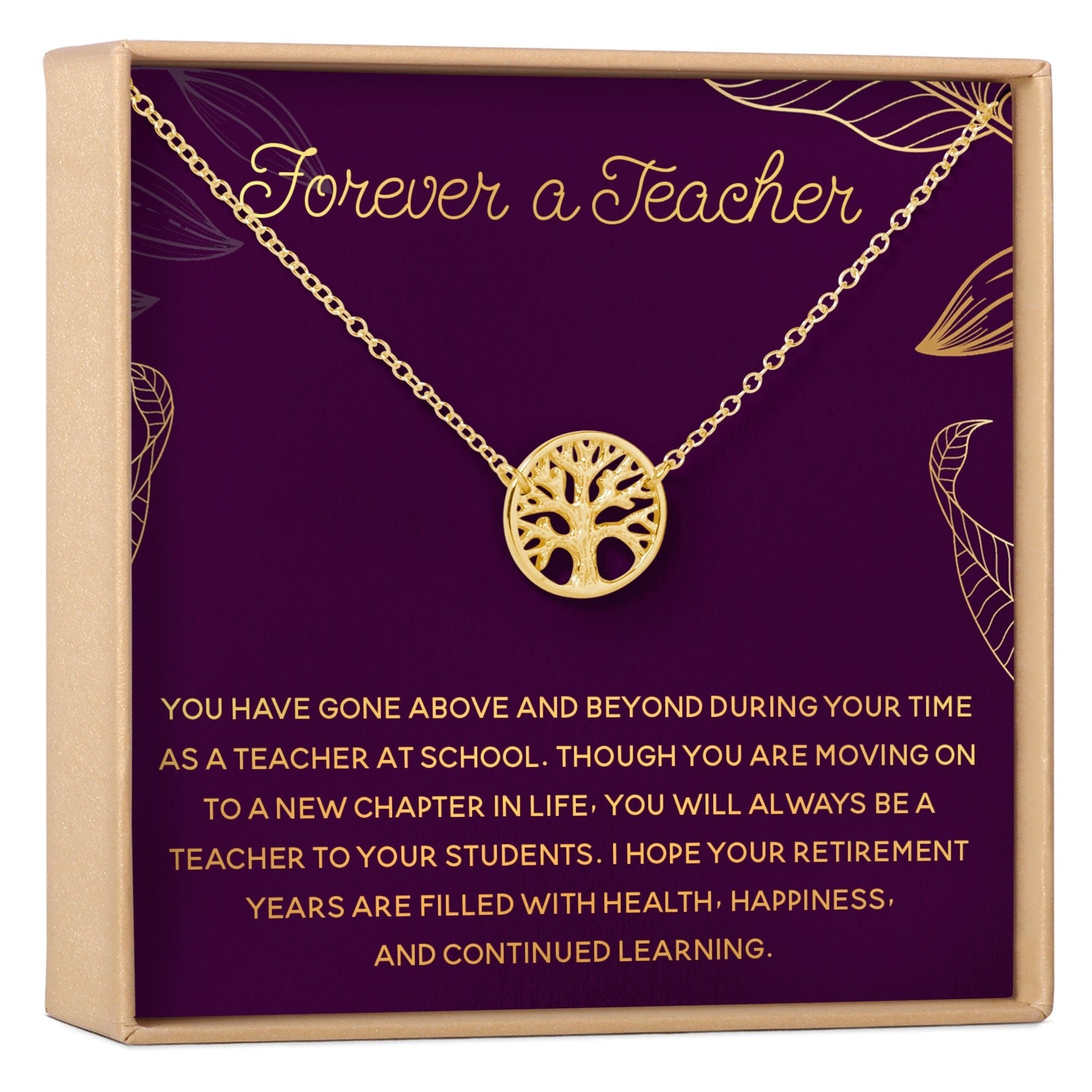 RETIRING TEACHER NECKLACE, MULTIPLE STYLES JEWELRY