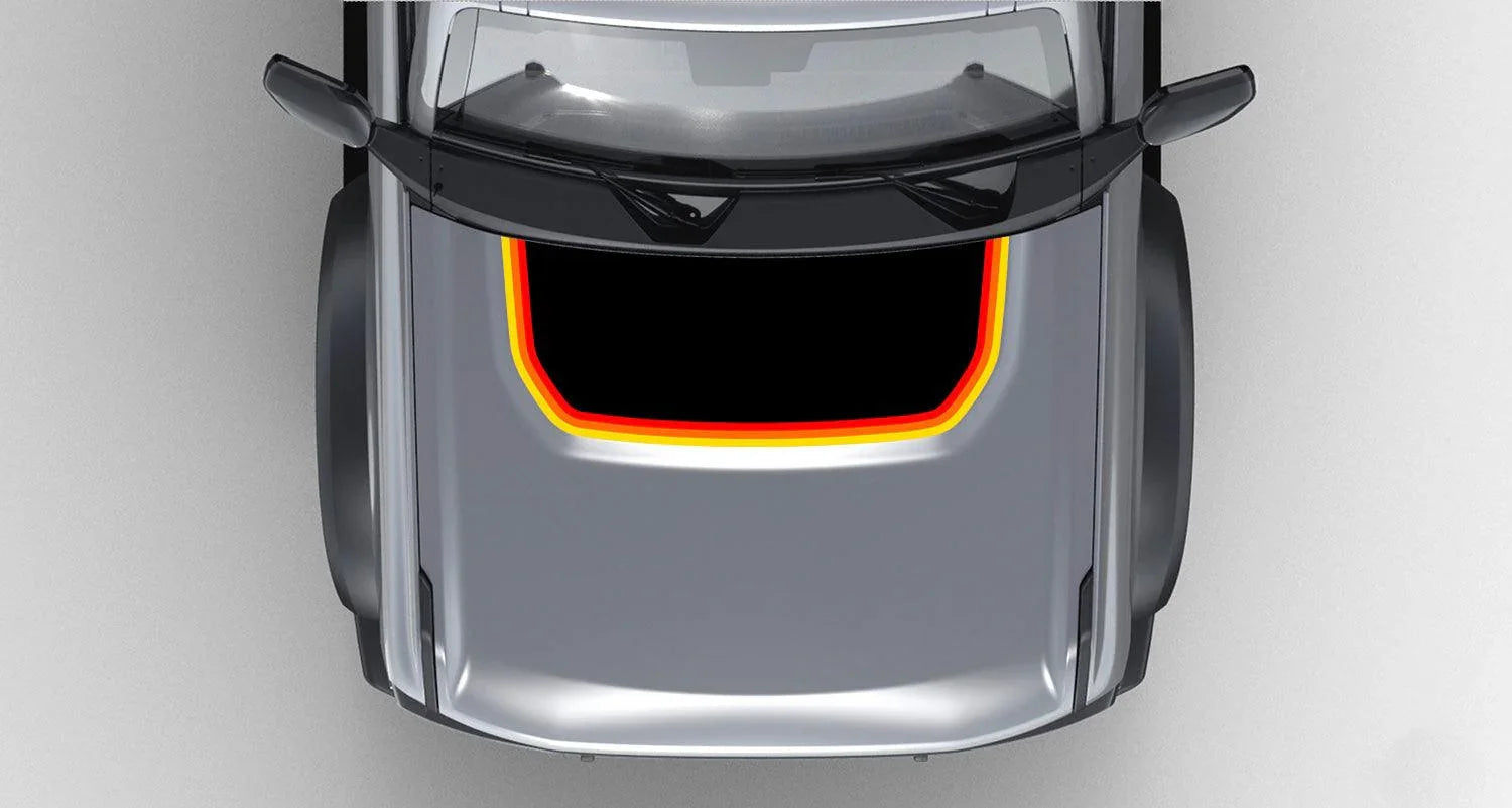Retro Stripes Hood Overlay (Matte or Gloss) - 2021+ Bronco