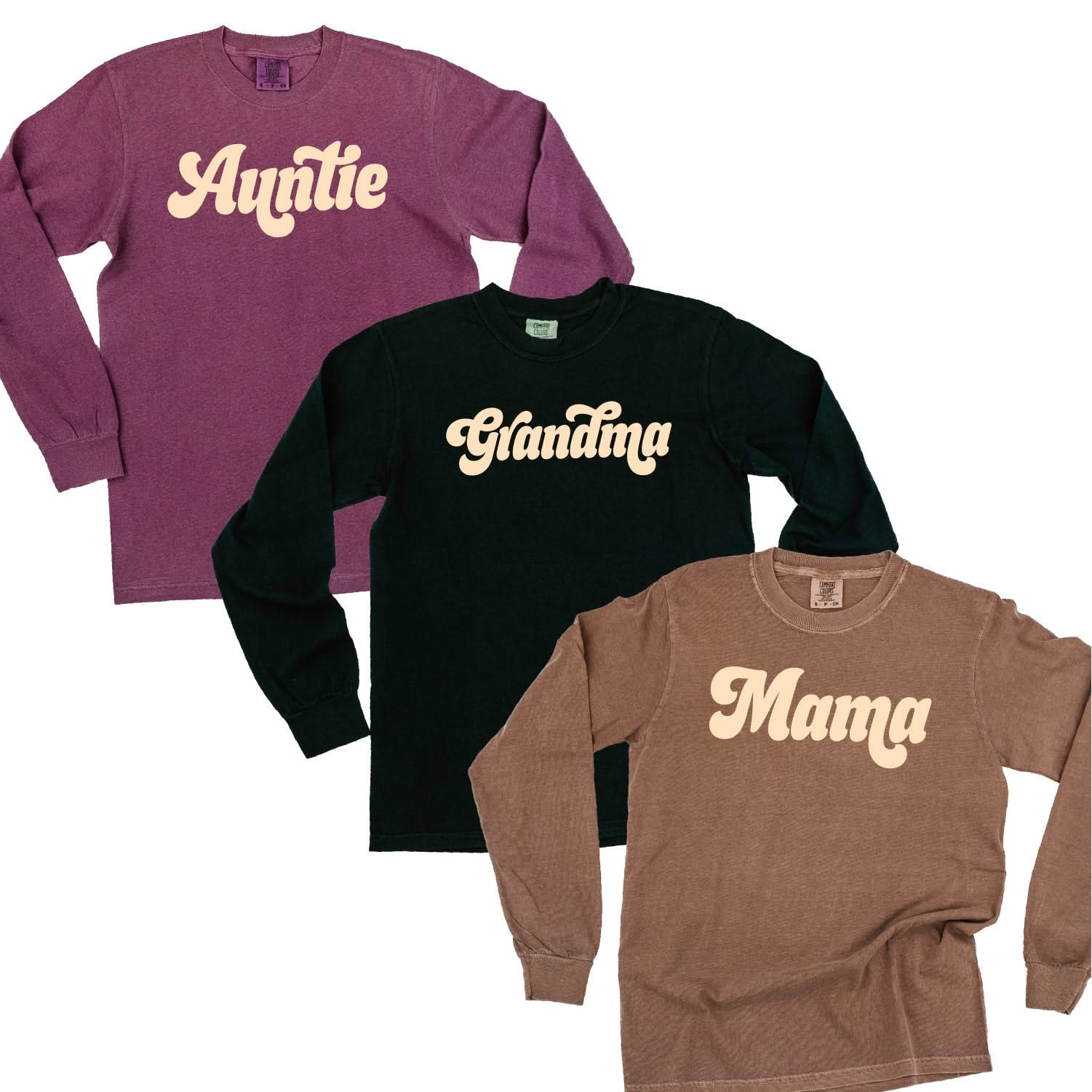 Retro Names (Choose Your Name) - Long Sleeve Comfort Colors Tee