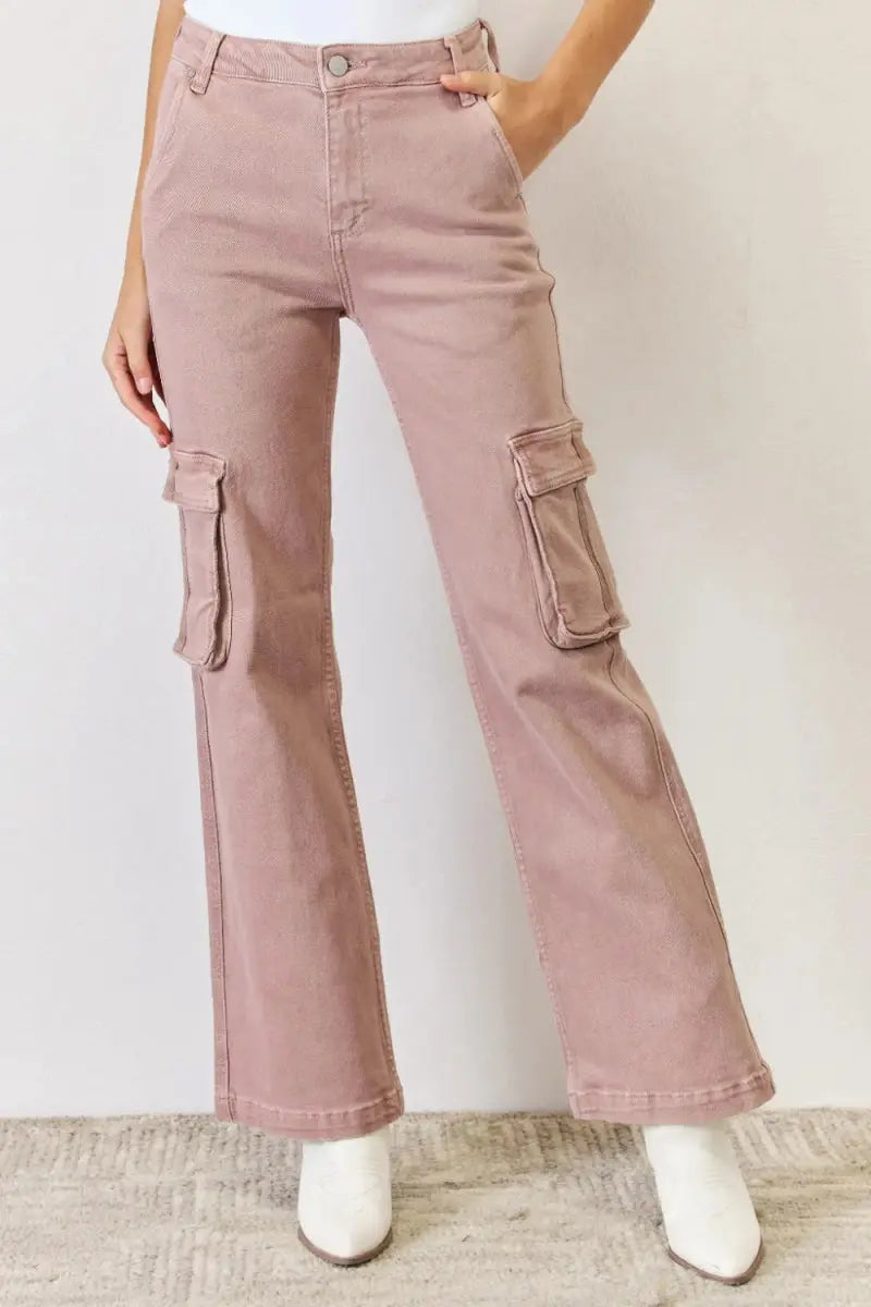 Trendsi Cargo Wide Leg Jeans Women&amp;#39;s High Rise Y2K Style Denim Pants
