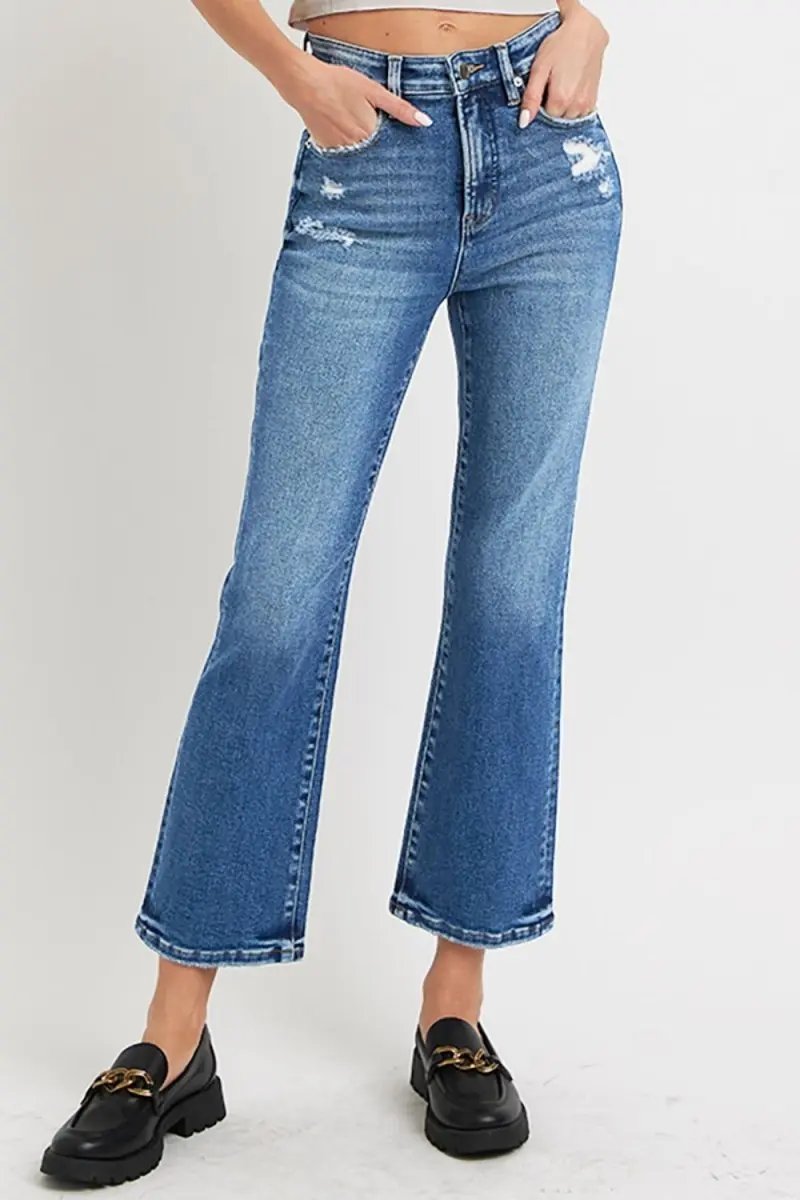 Trendsi RISEN Jeans Women&amp;#39;s Tummy Control Bootcut Jeans Everyday Wear High Rise &amp;amp; Flattering