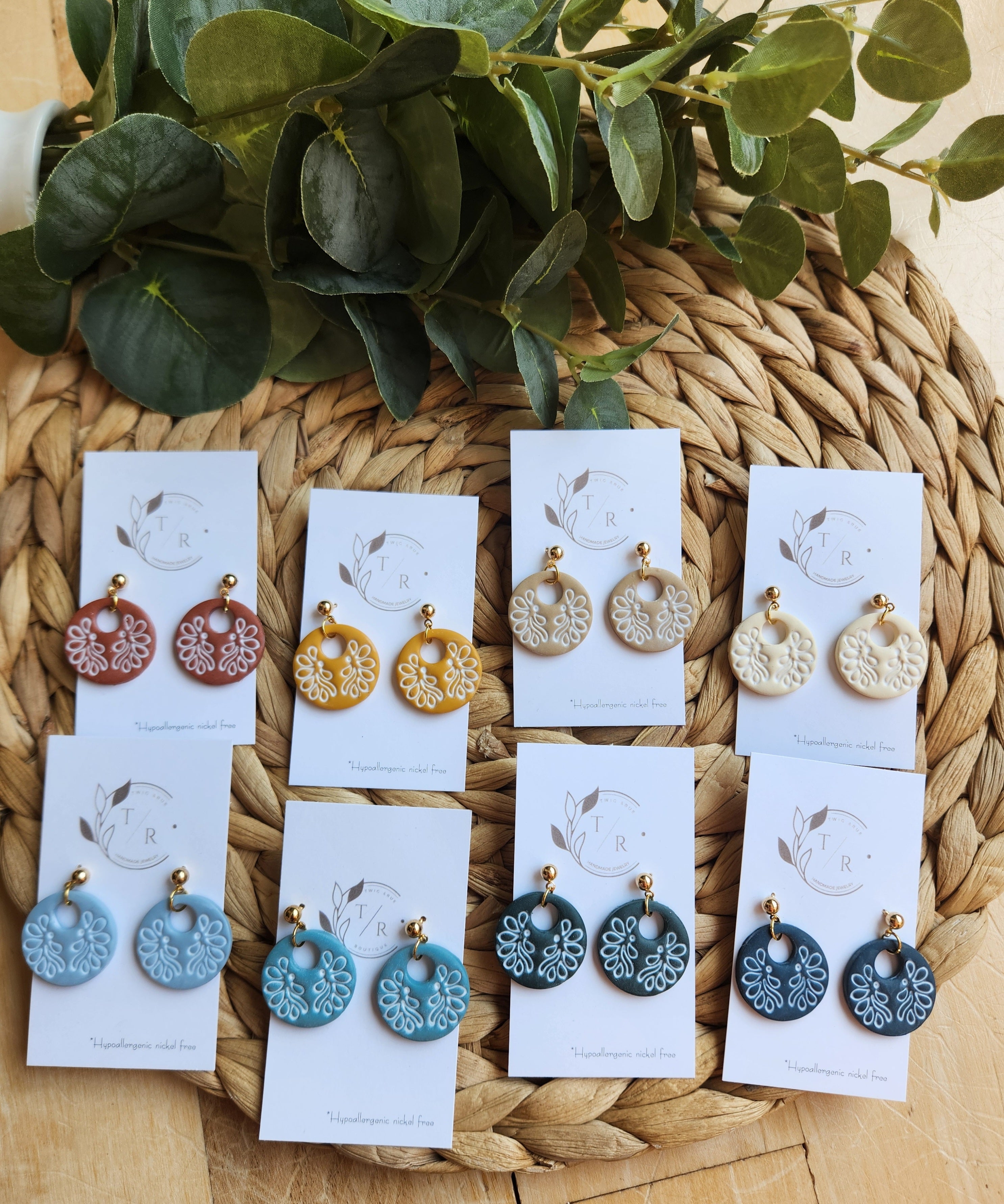 Elowyn| Boho clay hoops