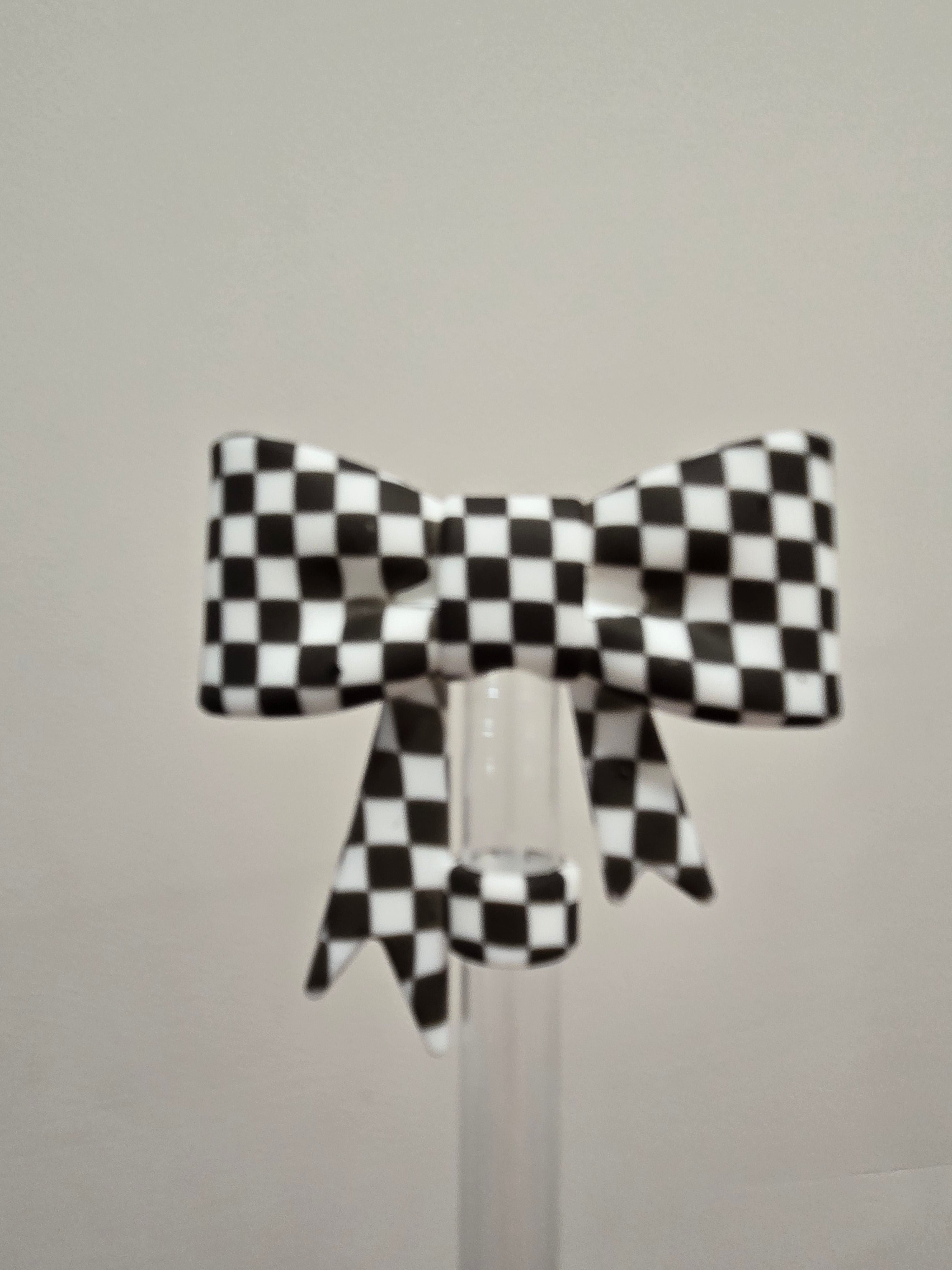 10MM Checkered Coquette Strawtopper