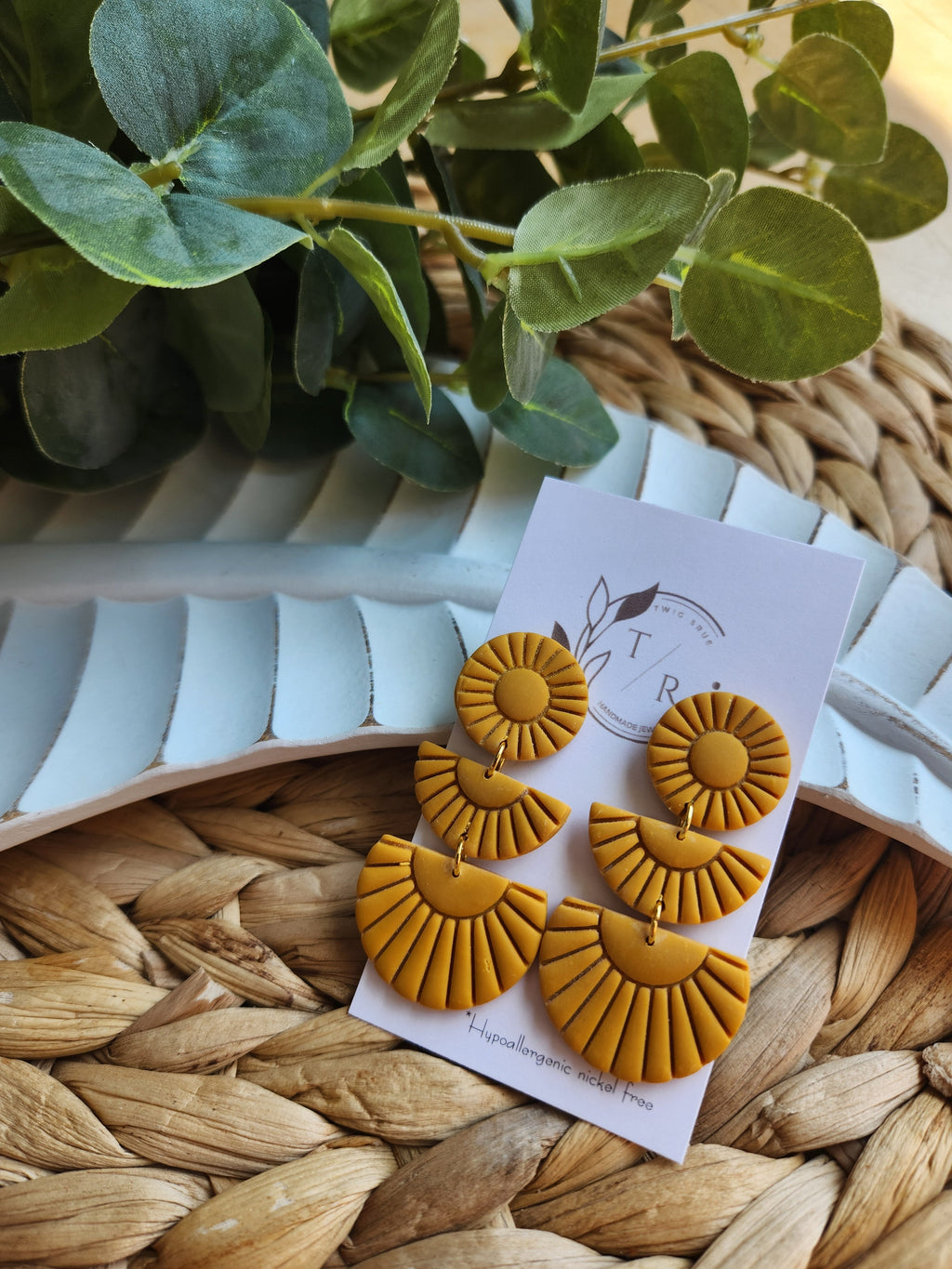 Sylvie| Clay statement earring