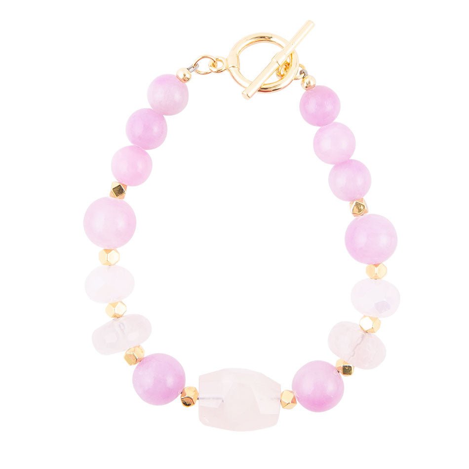 Rose Jade Toggle Bracelet