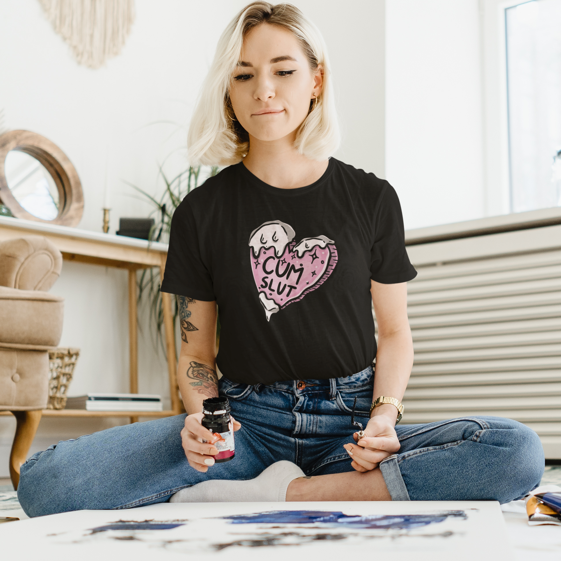 Cum Slut Pleasure Kink Short-Sleeve Unisex T-Shirt