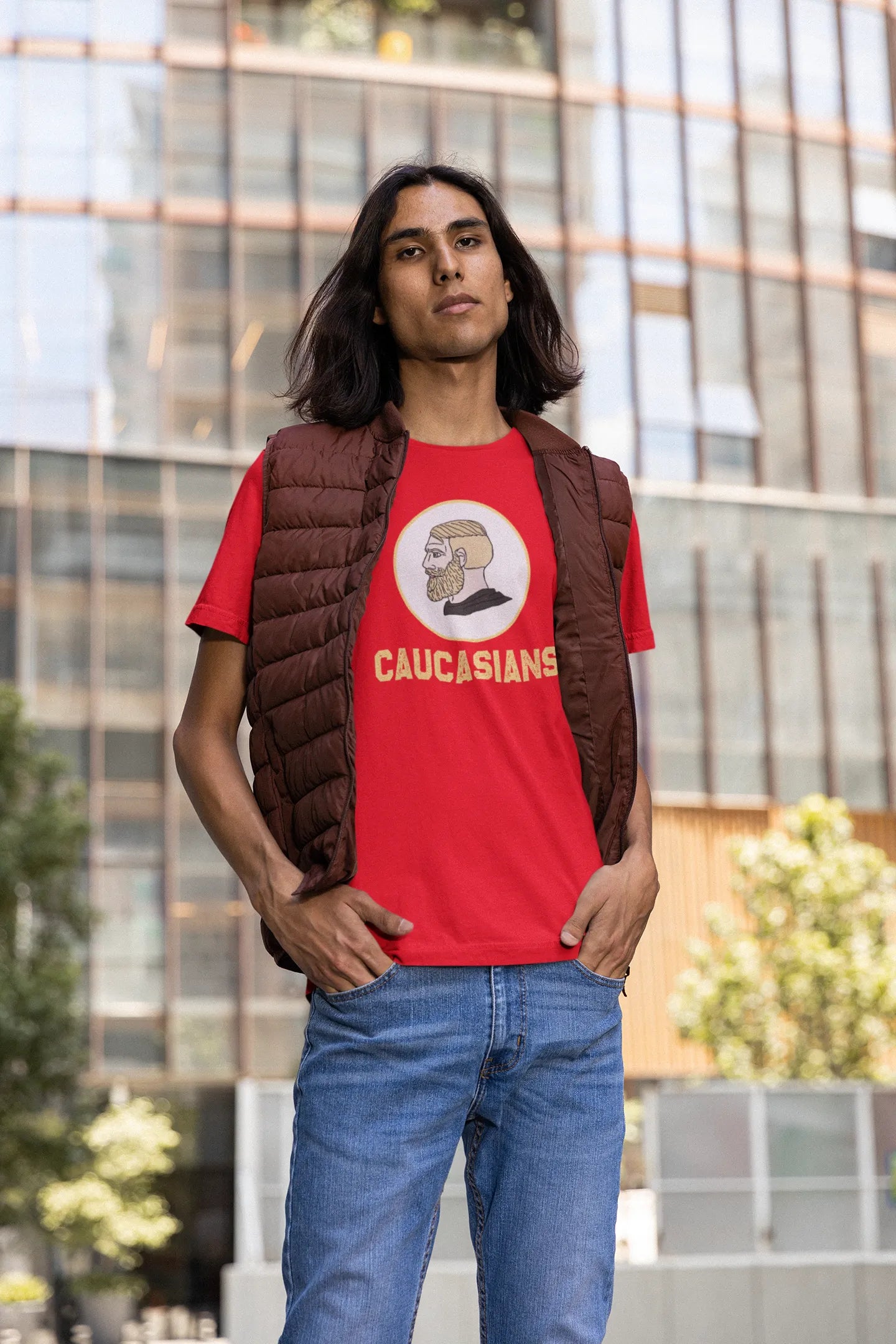 Caucasians Team Jersey - Satirical Sports Tee - 4LibertyShop.com