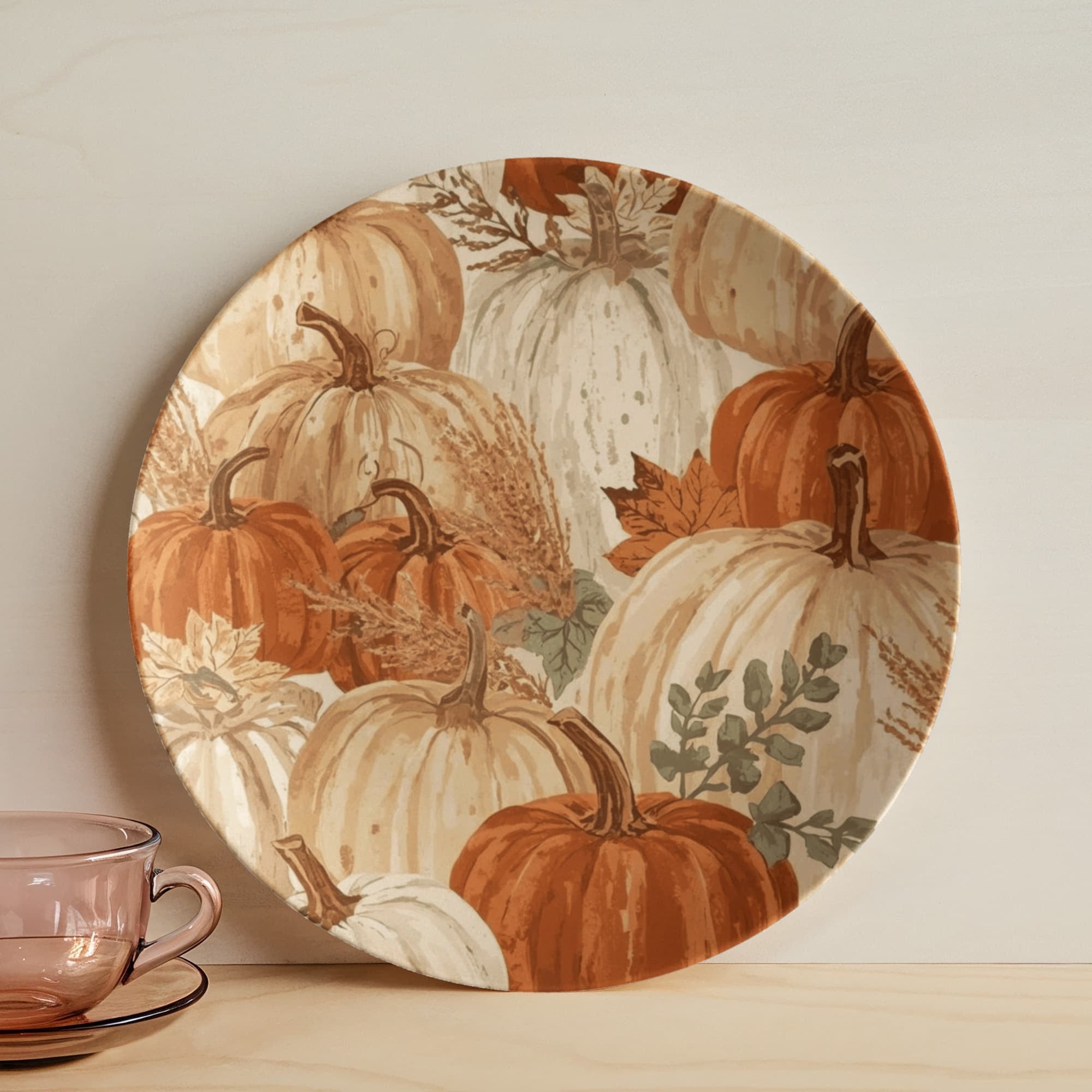 Rustic Fall Pumpkin Dinner Plate Fall Farmhouse Tableware