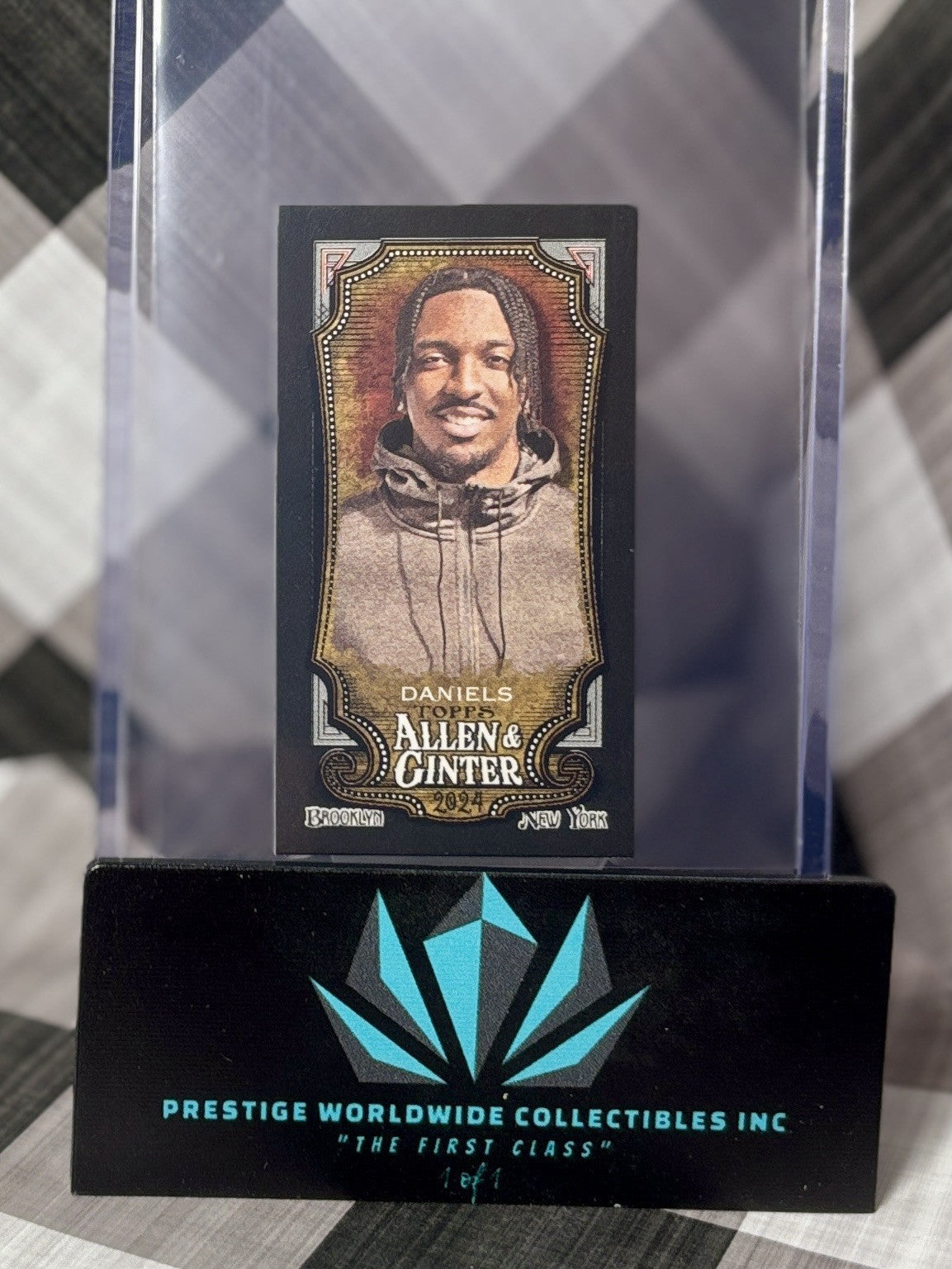 Jayden Daniels 2024 Topps Allen &amp;amp; Ginter Mini Black Border Rookie #253 WSH RC