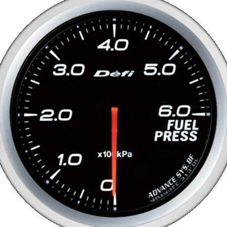 DEFI Advance BF White 60mm Fuel Pressure Gauge (Metric)