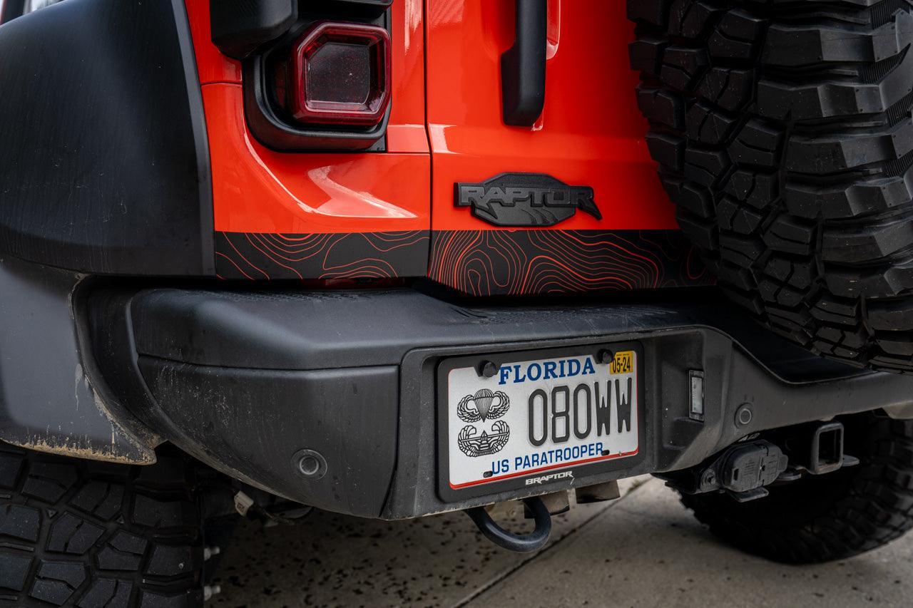 Safari Topo Lower Rear Tailgate Overlays - 2021+ Bronco