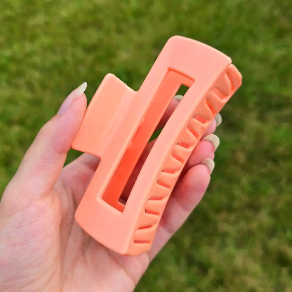 Salmon Pink Hair Claw Clip (Solid &amp;amp; Patterned)