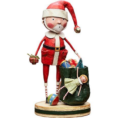 Santa &amp;amp; His Sack Figurine by Lori Mitchell