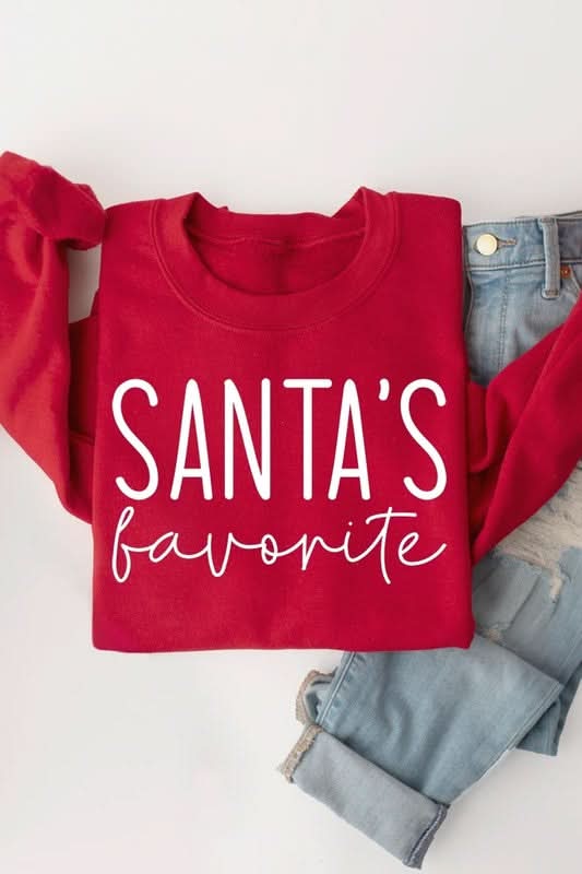 Santa&amp;#39;s Favorite Graphic Fleece Sweatshirts
