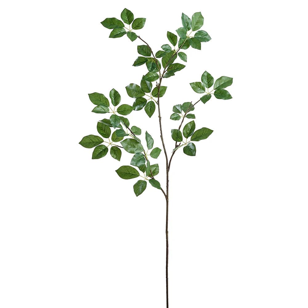 50&amp;quot; Faux Schefflera Leaf Branch Stem