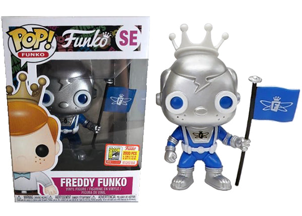 ROBOT FREDDY FUNKO (SILVER, SPACE ROBOT) SE 2018 SDCC EXCLUSIVE/2000 MADE